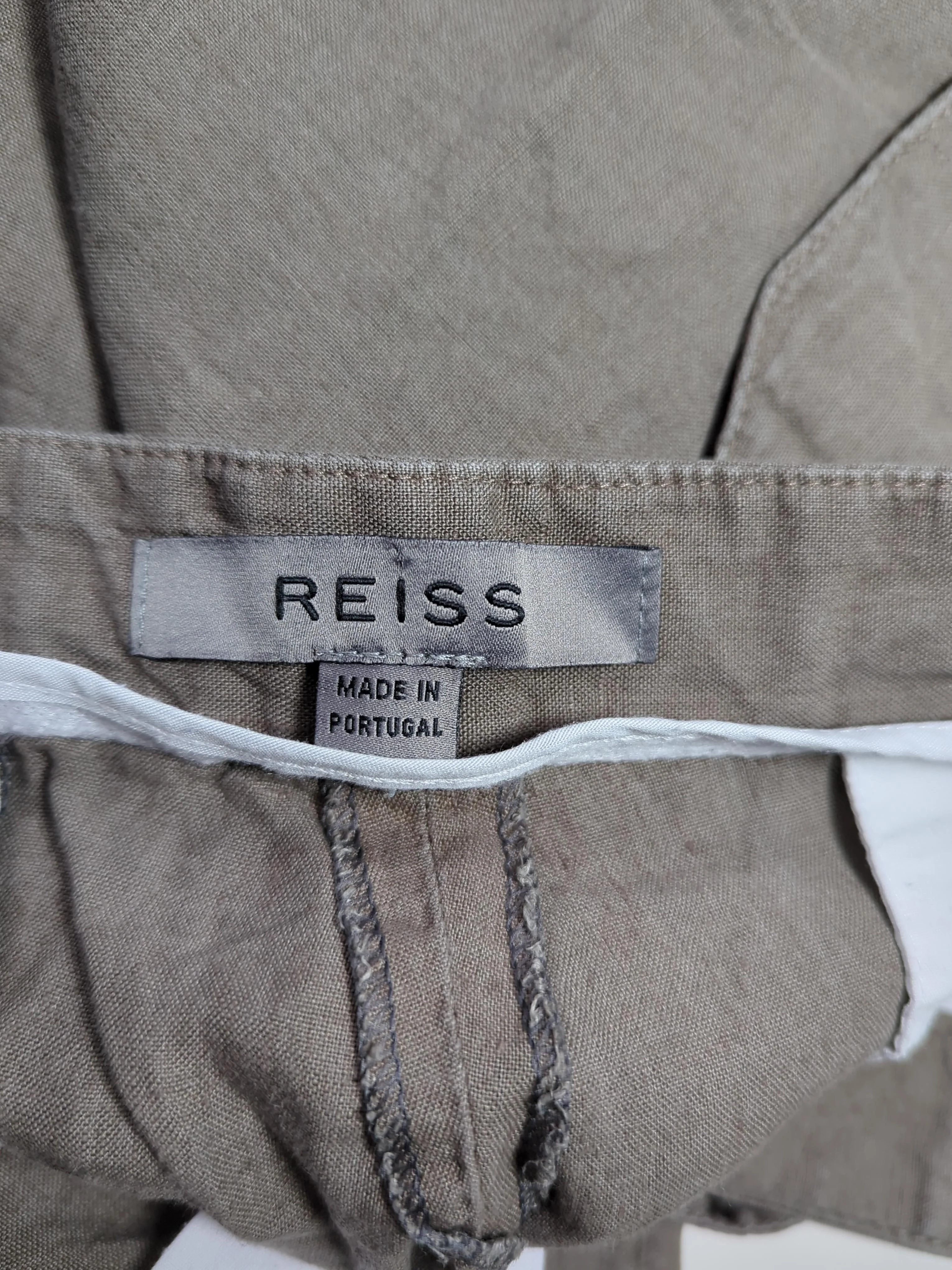 Reiss Men's Trousers W 34 in Tan 100% Linen Straight Chino - Image 5