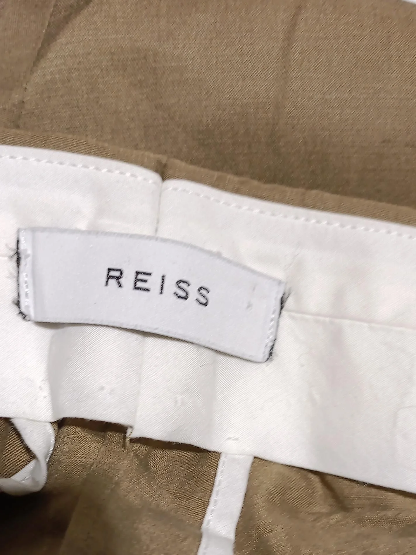 Reiss Men's Trousers W 34 in Tan Lyocell Modal with Linen, Polyester Chino - Image 5