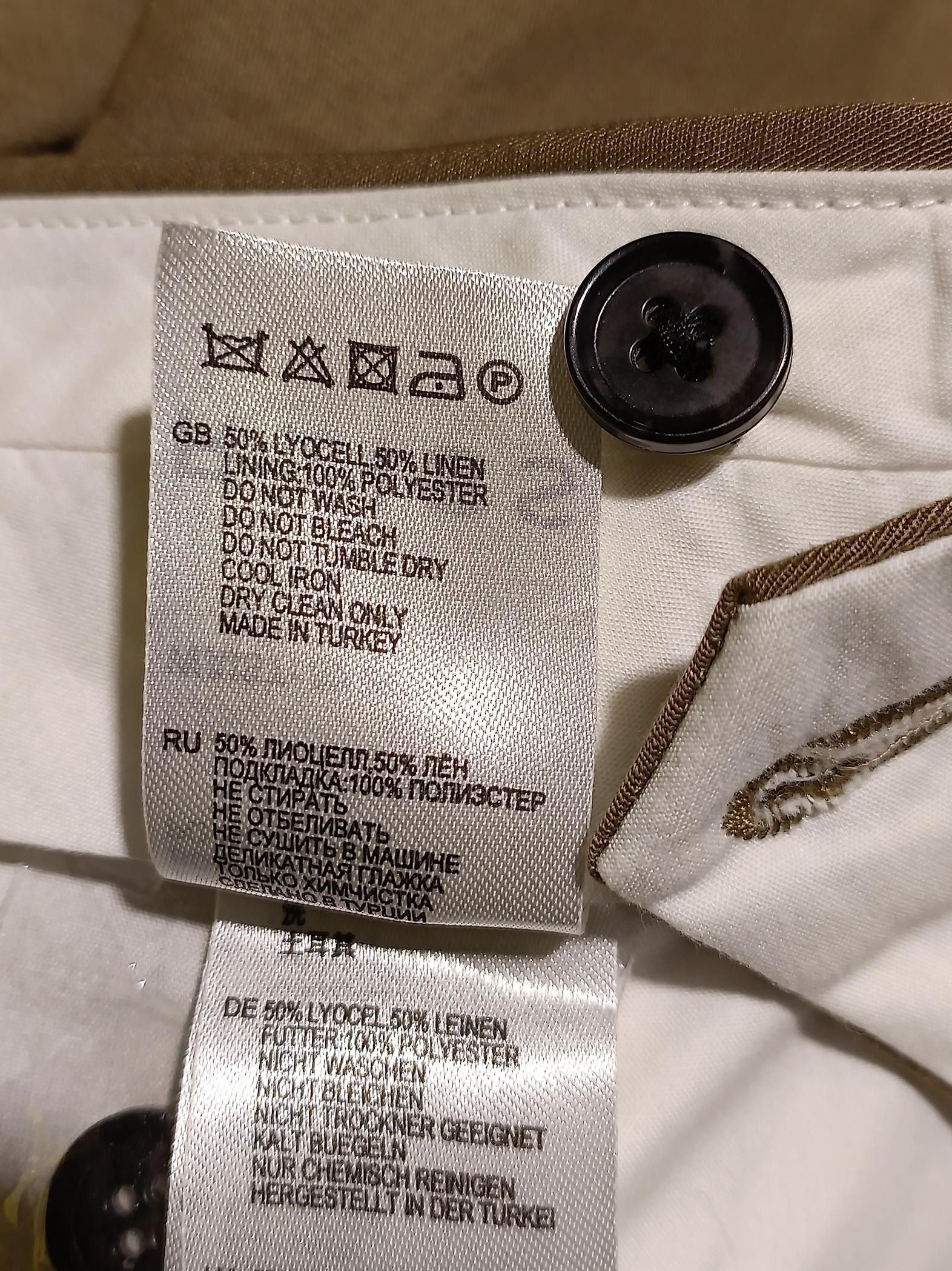 Reiss Men's Trousers W 34 in Tan Lyocell Modal with Linen, Polyester Chino - Image 6