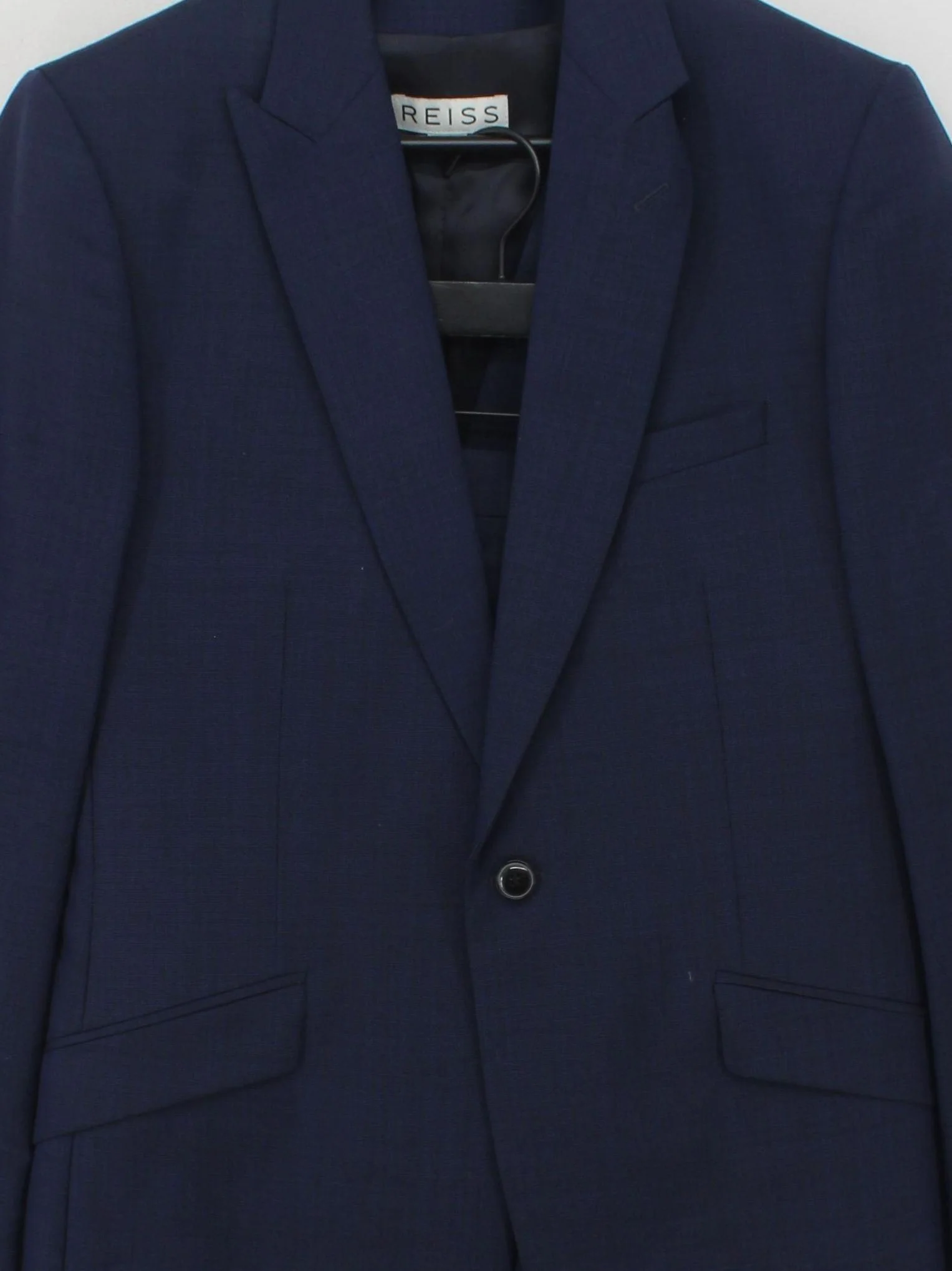 Reiss Men's Two Piece Suit M Blue Wool with Mohair, Viscose, Polyester 3 Piece - Image 3