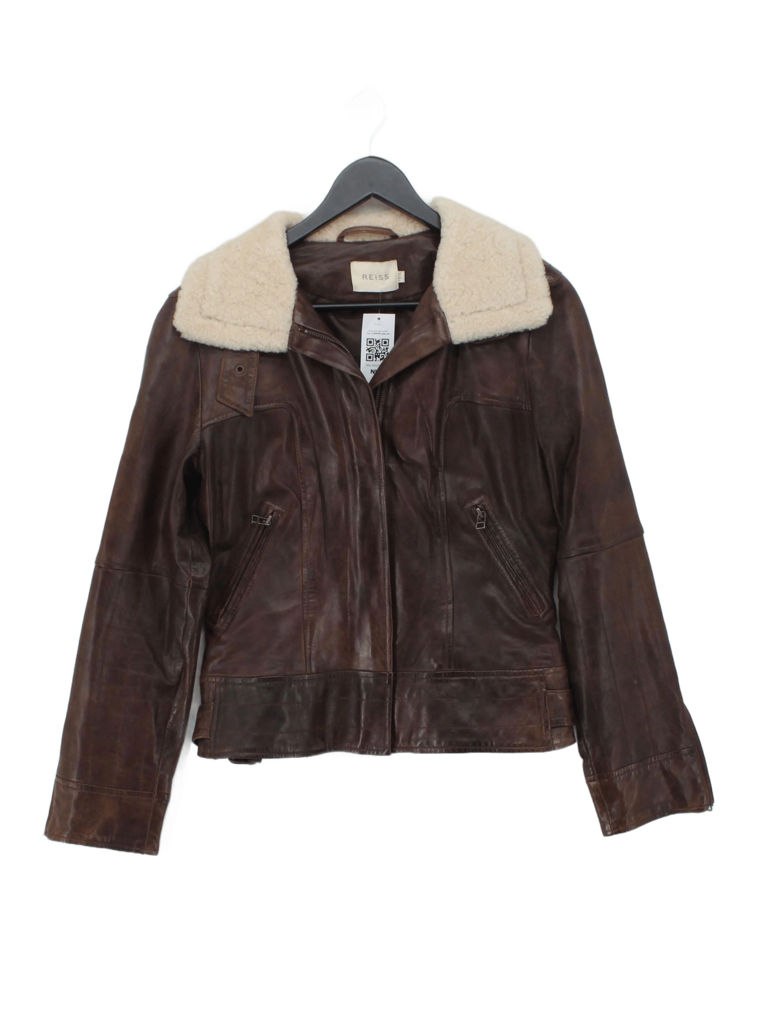 Reiss Motorcycle Jacket jacket brown