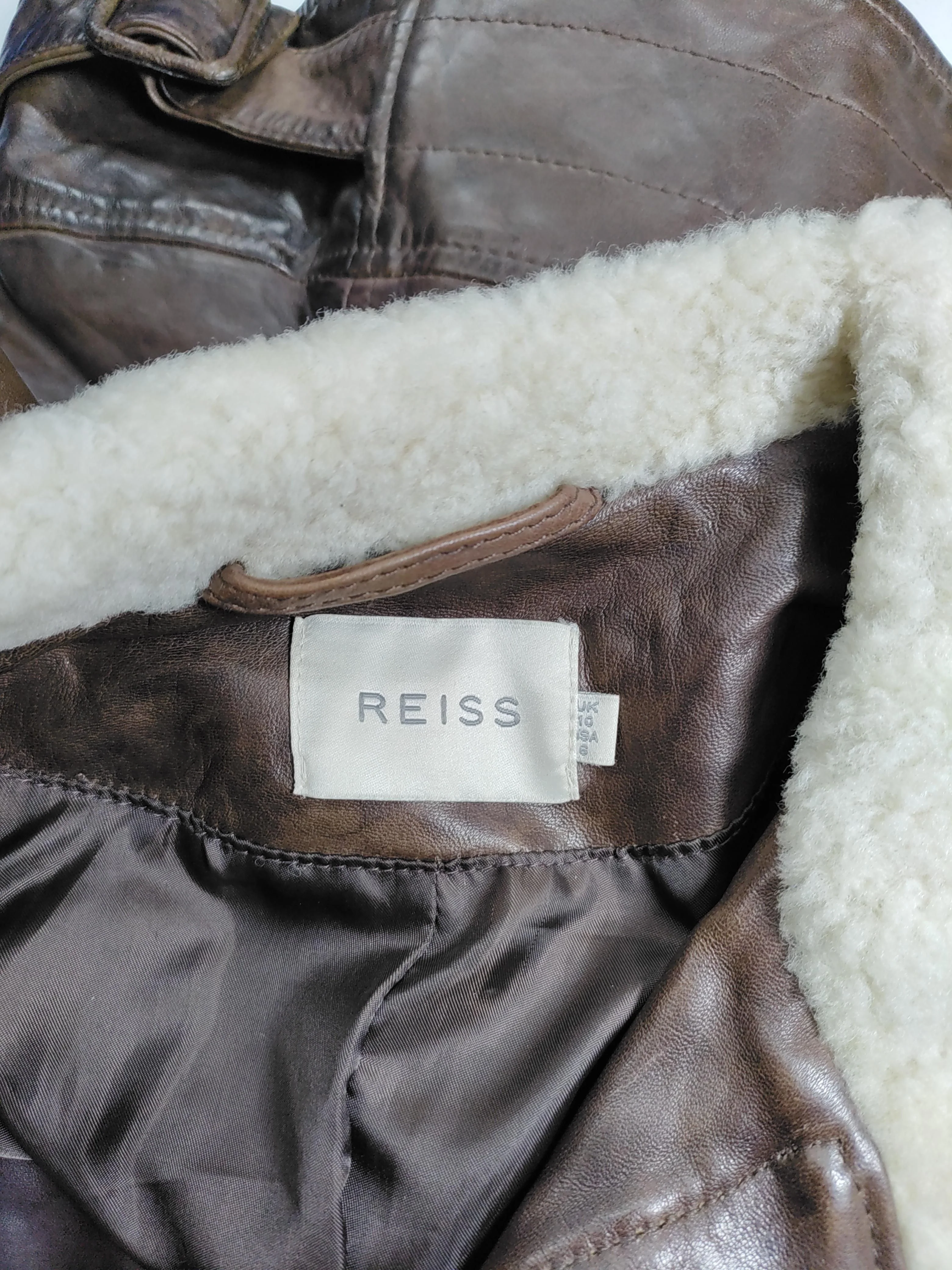 Reiss Motorcycle Jacket jacket brown - Image 6