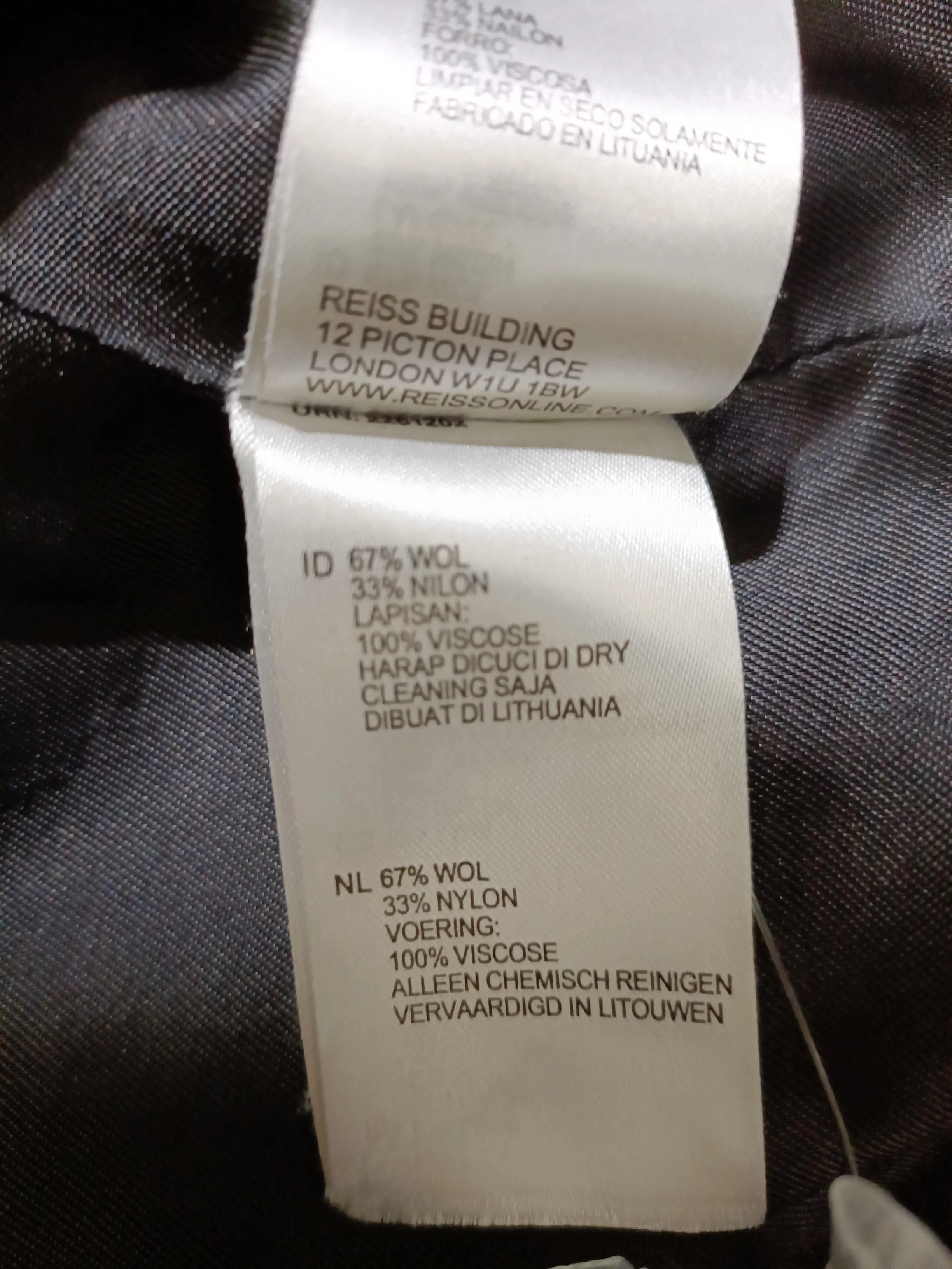 Reiss Overcoat jacket grey - Image 6