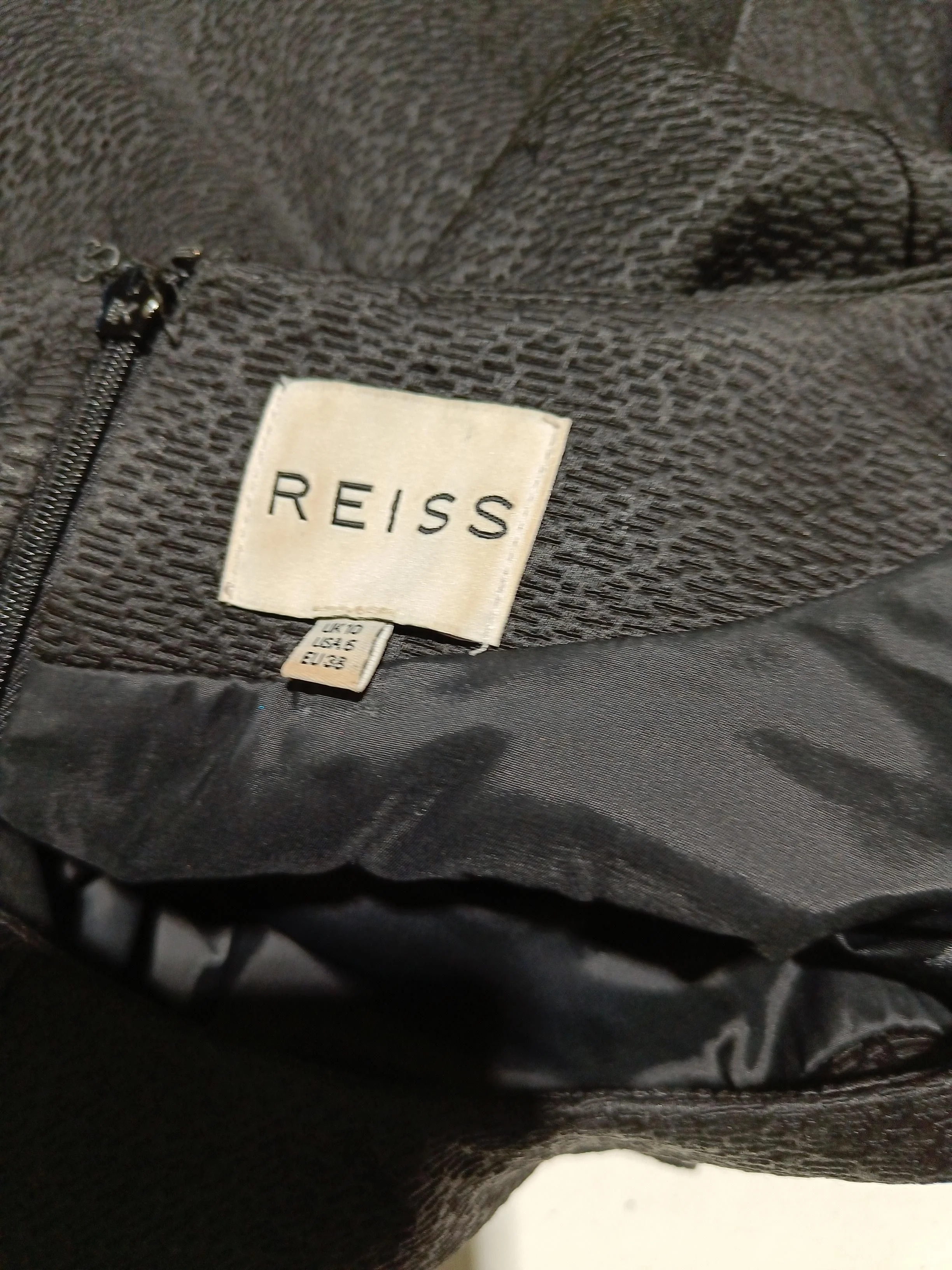 Reiss Skater Mini Dress UK10 in Black - Image 6