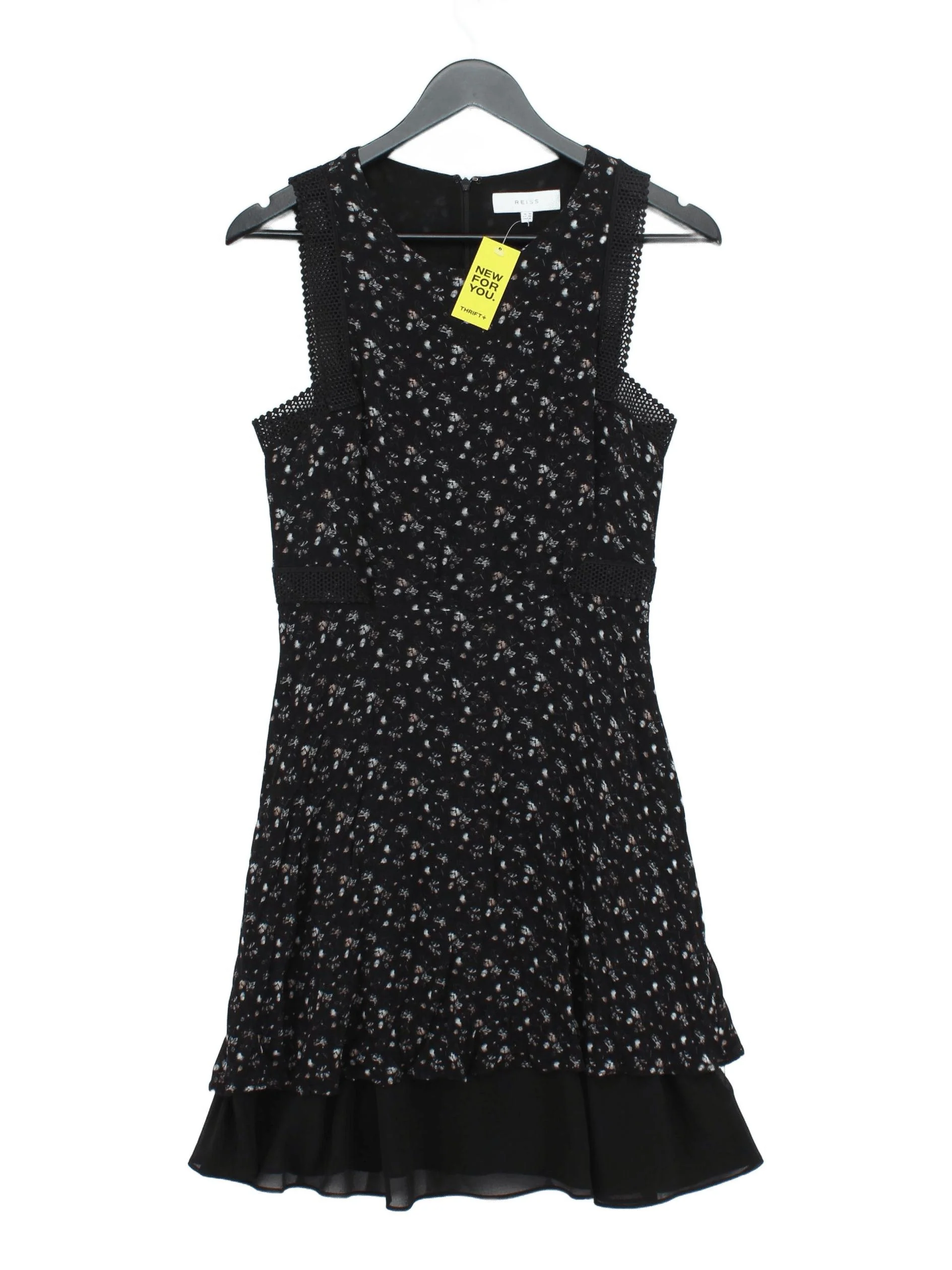 Reiss Skater Mini Dress UK10 in Black