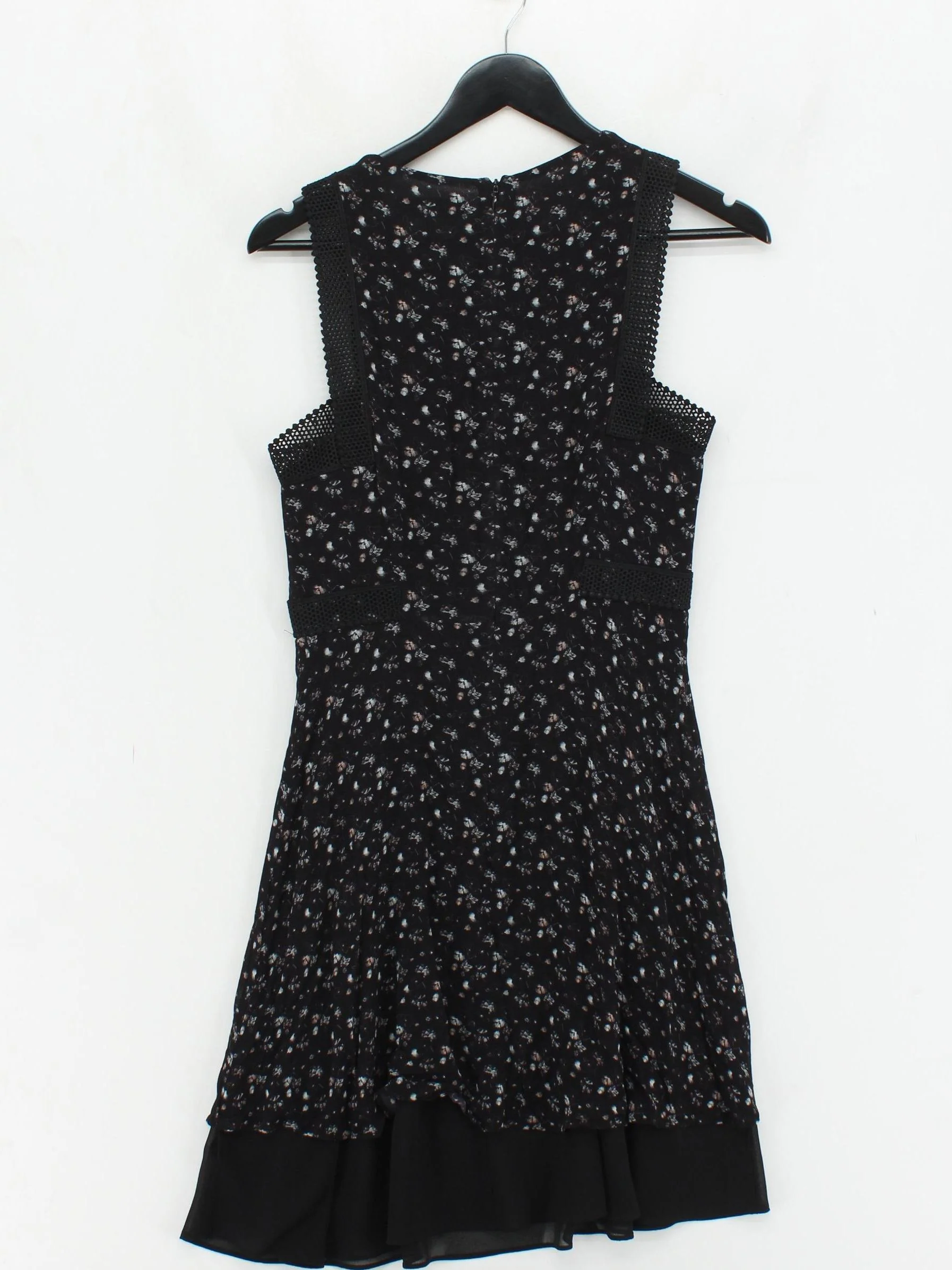 Reiss Skater Mini Dress UK10 in Black - Image 2