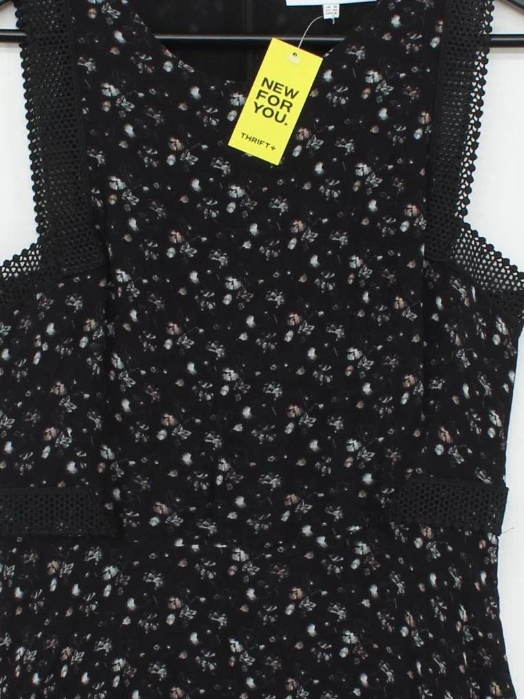 Reiss Skater Mini Dress UK10 in Black - Image 3