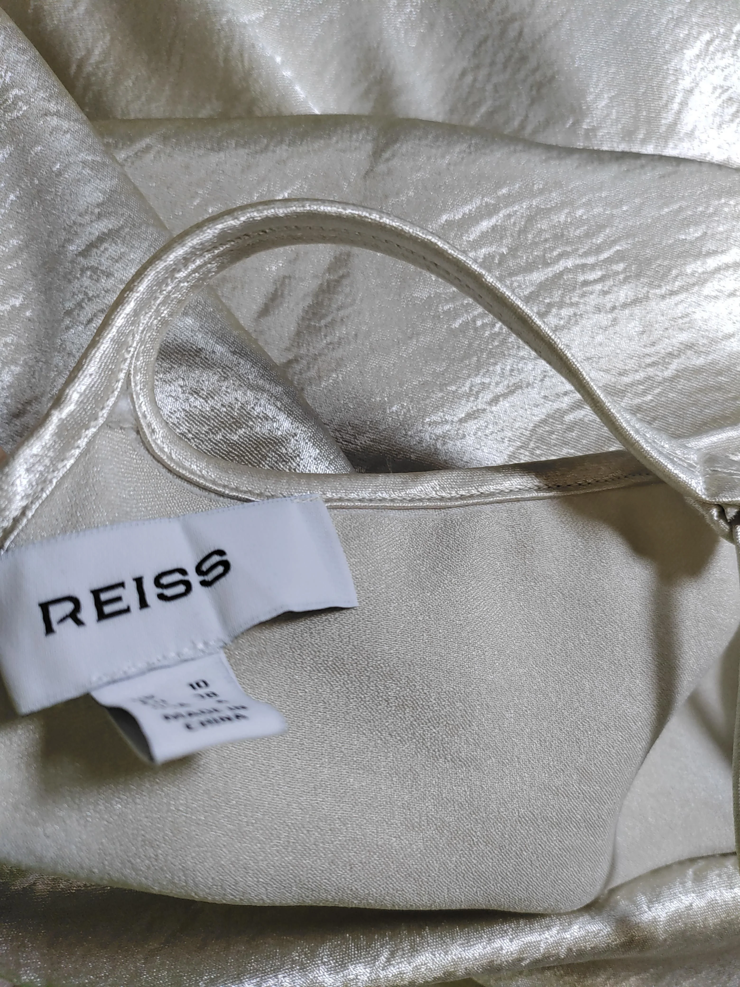 Reiss Slip Maxi Dress UK10 in Cream - Image 6