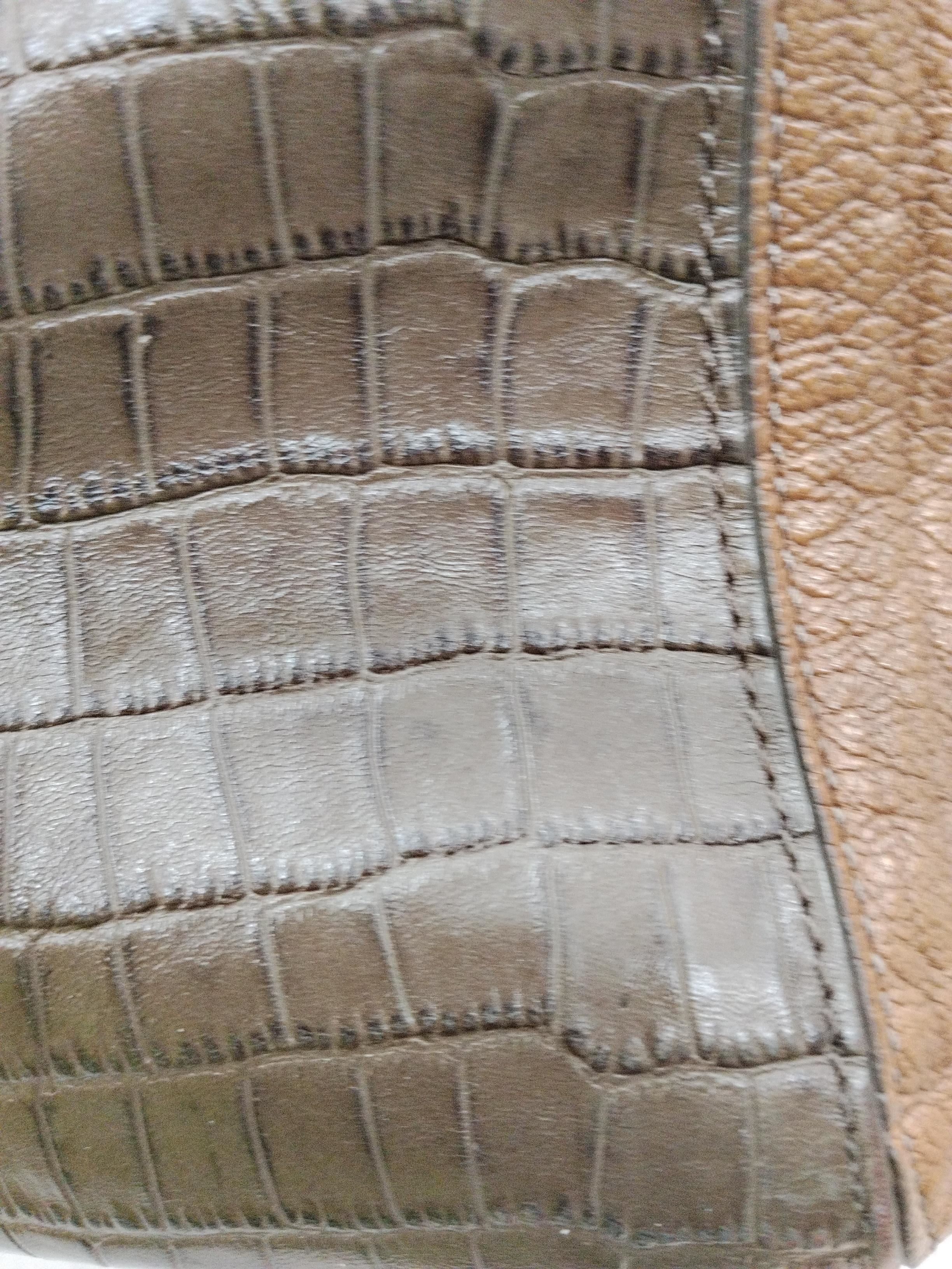 Reiss Women's Bag Brown Animal Print Leather with Cotton Shoulder Bag - Image 3