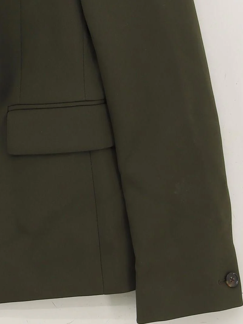 Reiss Women's Blazer UK 10 Green Polyester with Viscose Overcoat - Image 4