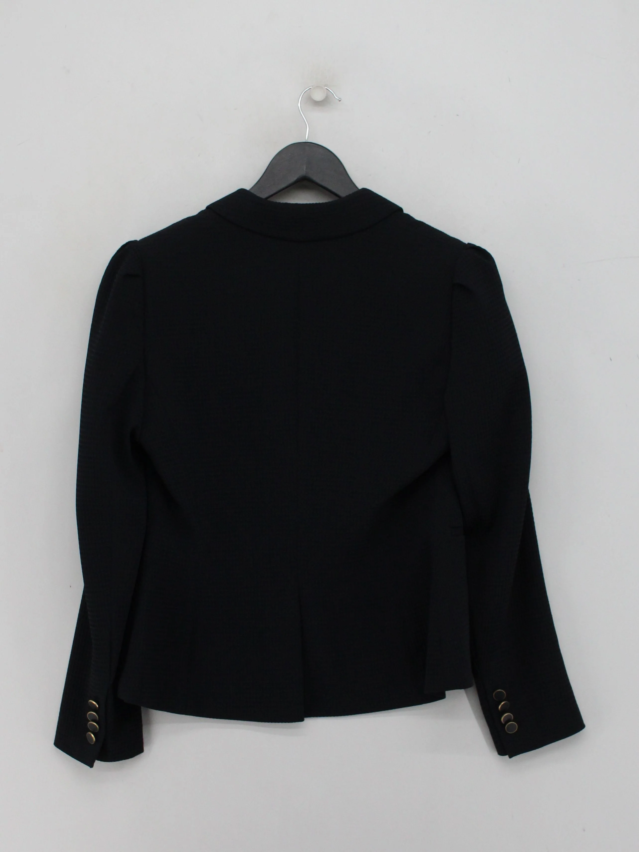 Reiss Women's Blazer UK 12 Black Polyester with Viscose Overcoat - Image 2