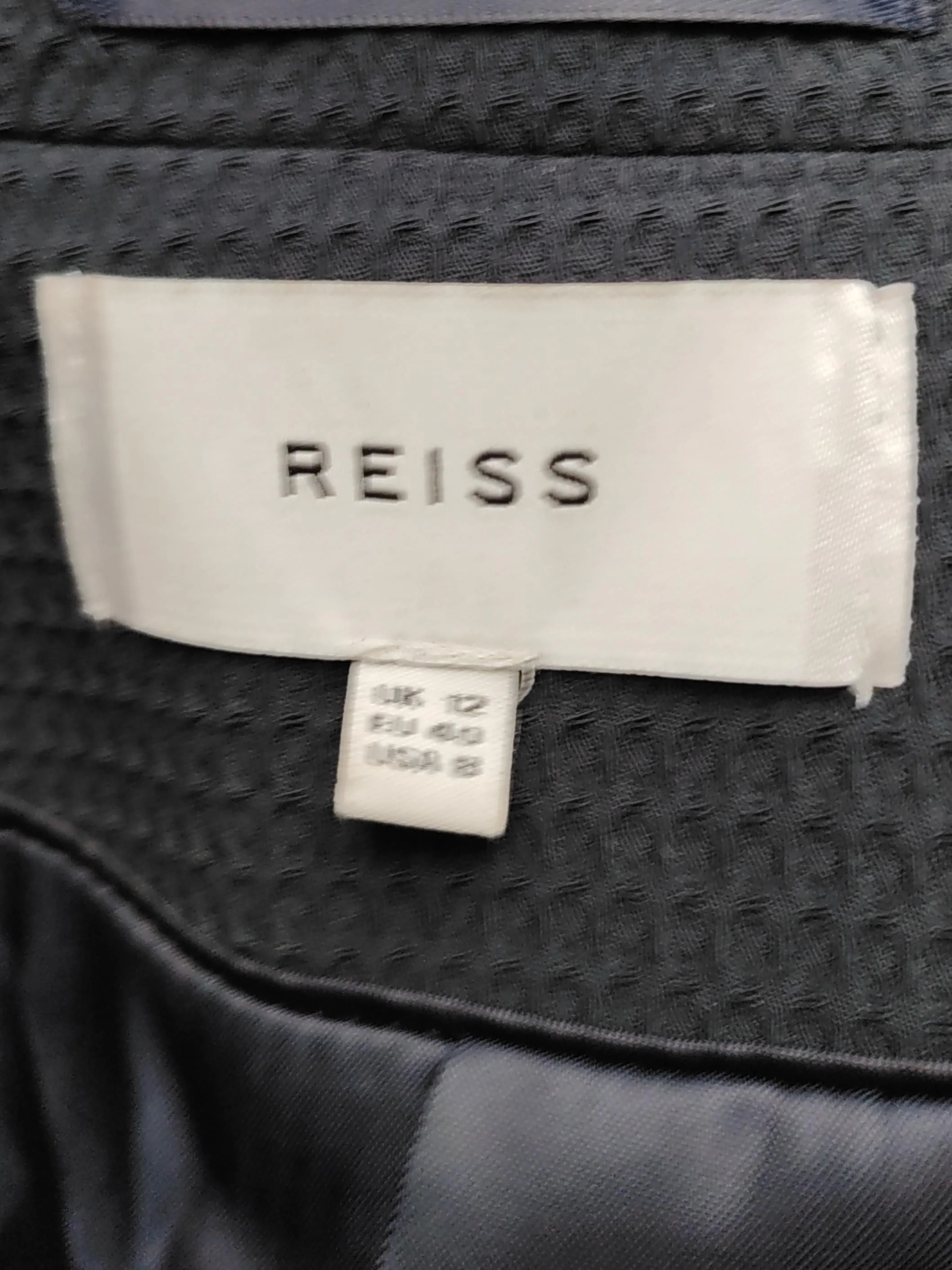 Reiss Women's Blazer UK 12 Black Polyester with Viscose Overcoat - Image 5