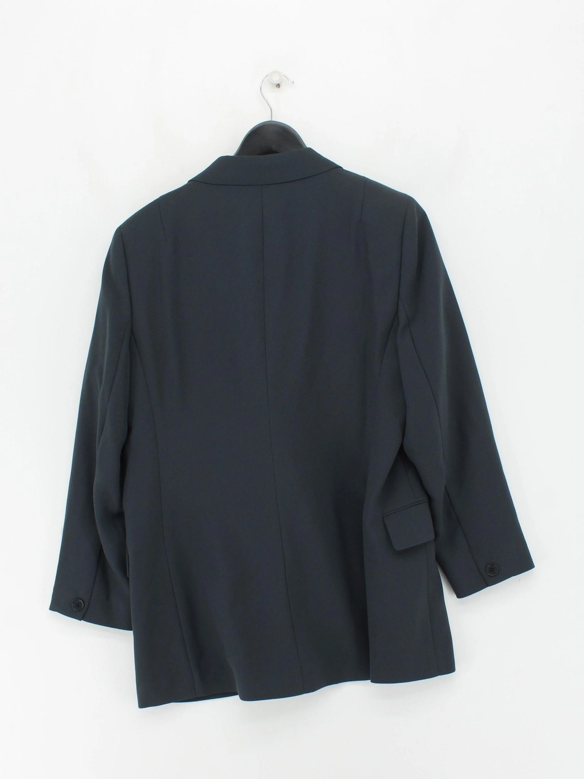 Reiss Women's Blazer UK 14 Black Polyester with Cotton Overcoat - Image 2