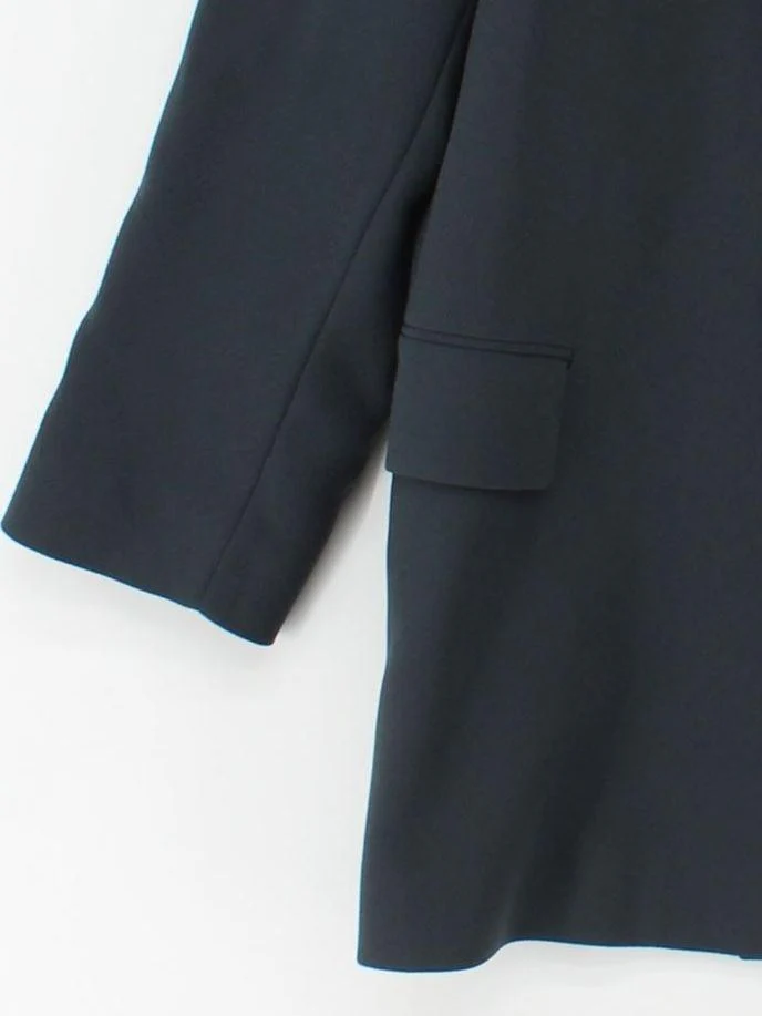 Reiss Women's Blazer UK 14 Black Polyester with Cotton Overcoat - Image 4