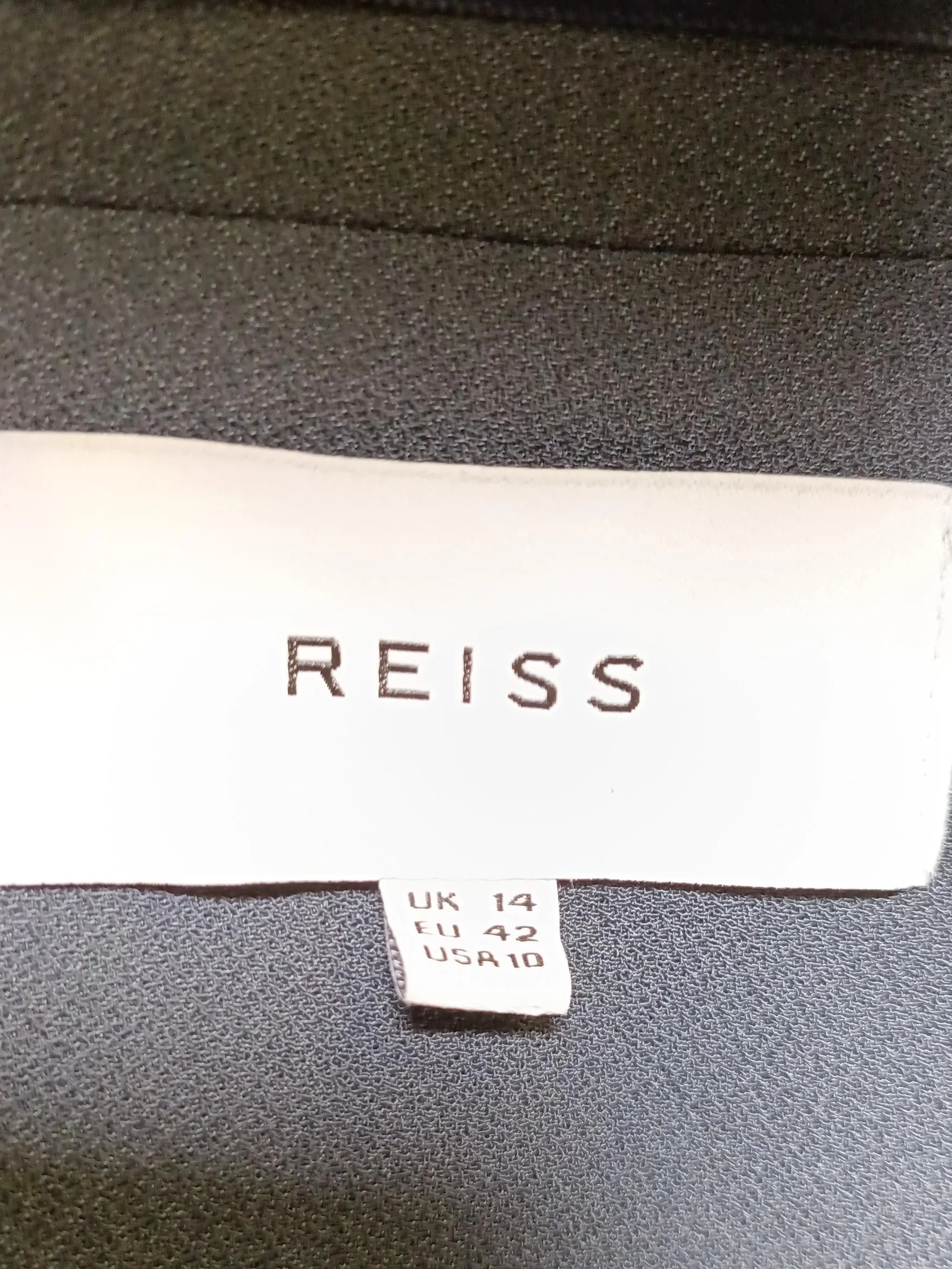 Reiss Women's Blazer UK 14 Black Polyester with Cotton Overcoat - Image 5