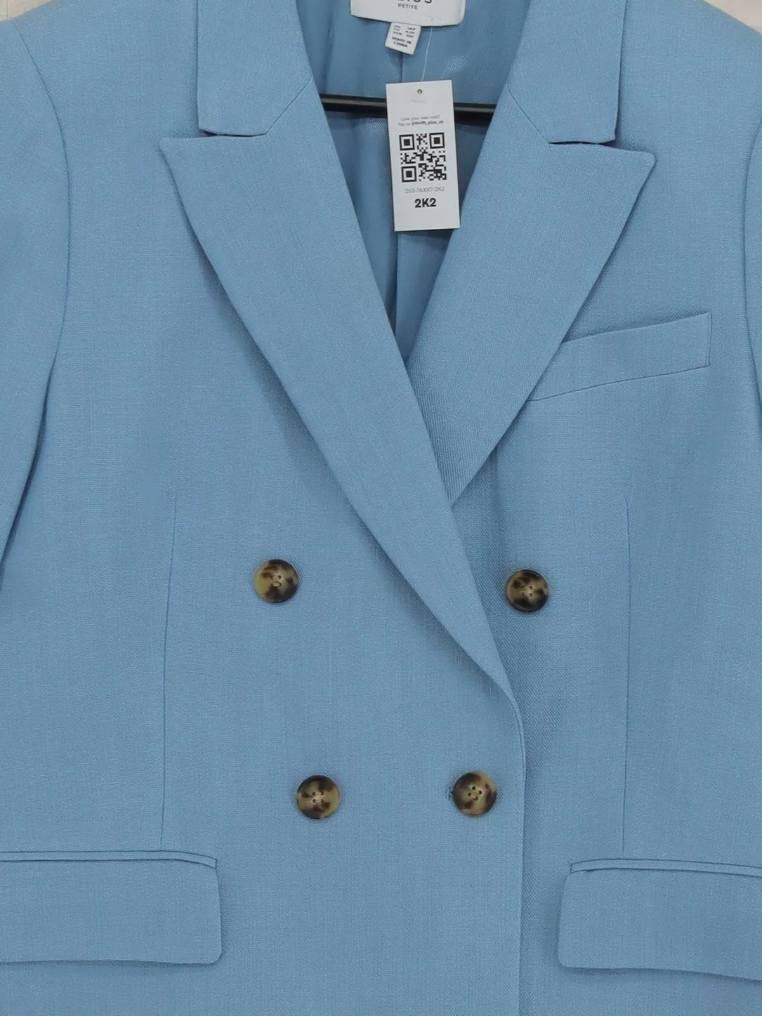 Reiss Women's Blazer UK 14 Blue Lyocell Modal - Image 3