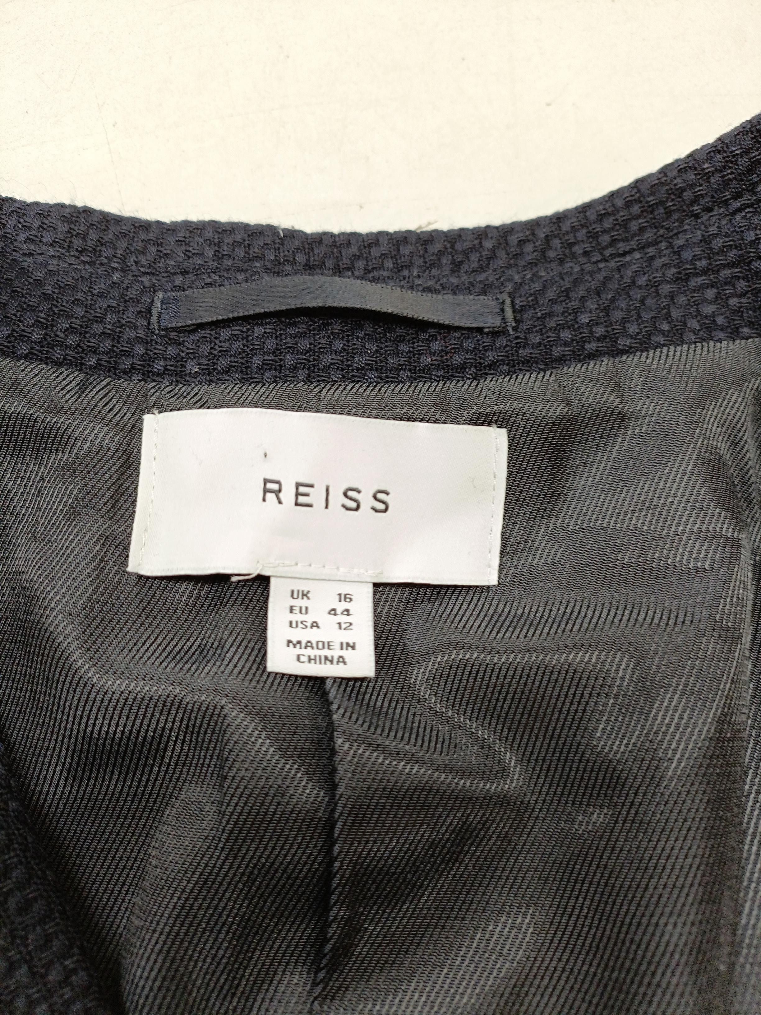 Reiss Women's Blazer UK 16 Blue Wool with Polyester, Viscose Overcoat - Image 5