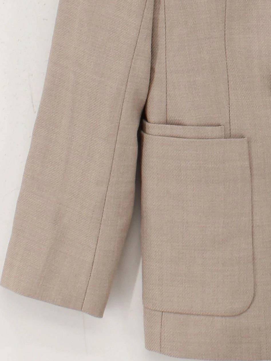 Reiss Women's Blazer UK 4 Tan Wool with Polyester, Viscose Overcoat - Image 4