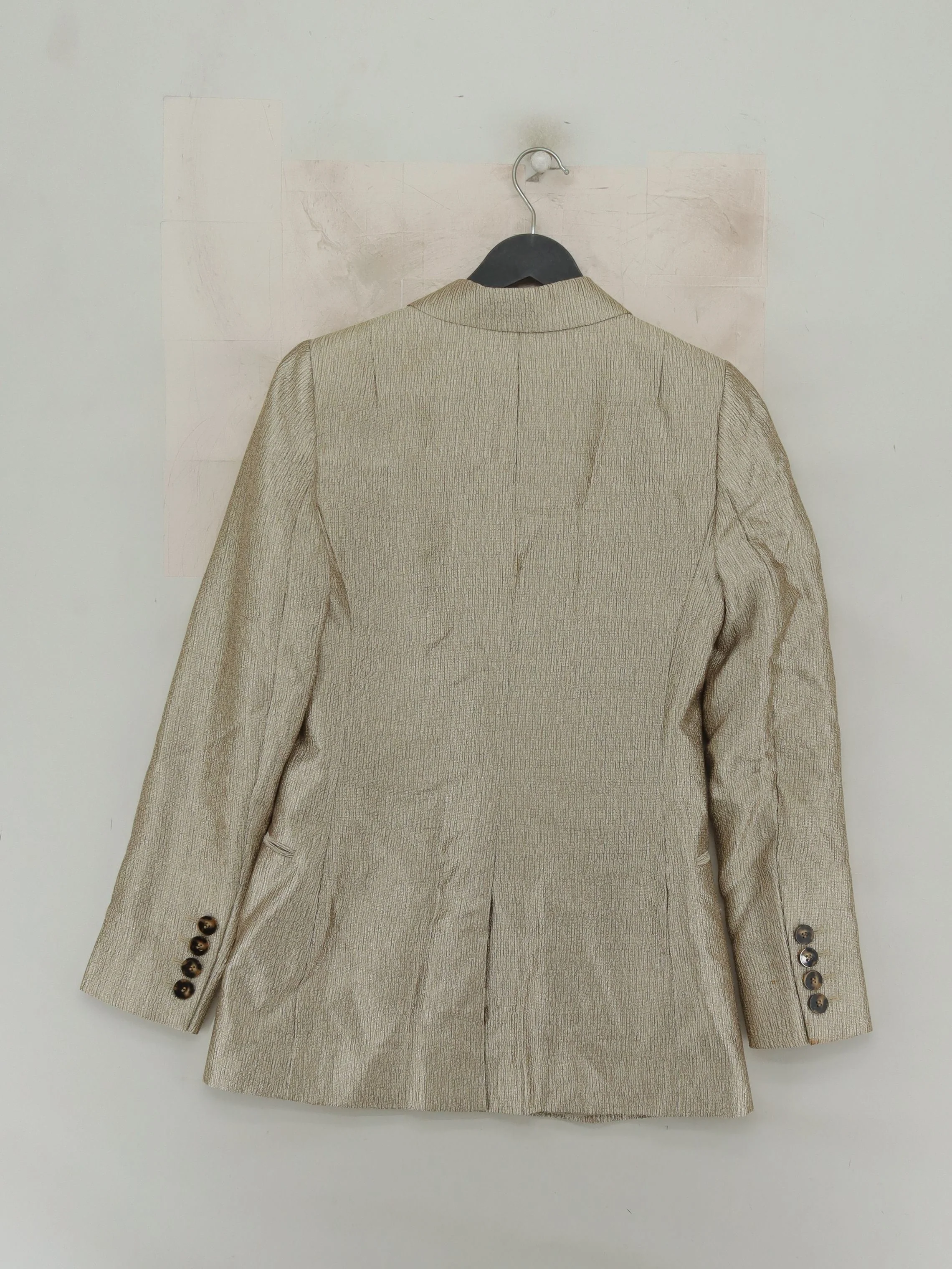 Reiss Women's Blazer UK 6 Cream Polyester with Viscose, Elastane Overcoat - Image 2