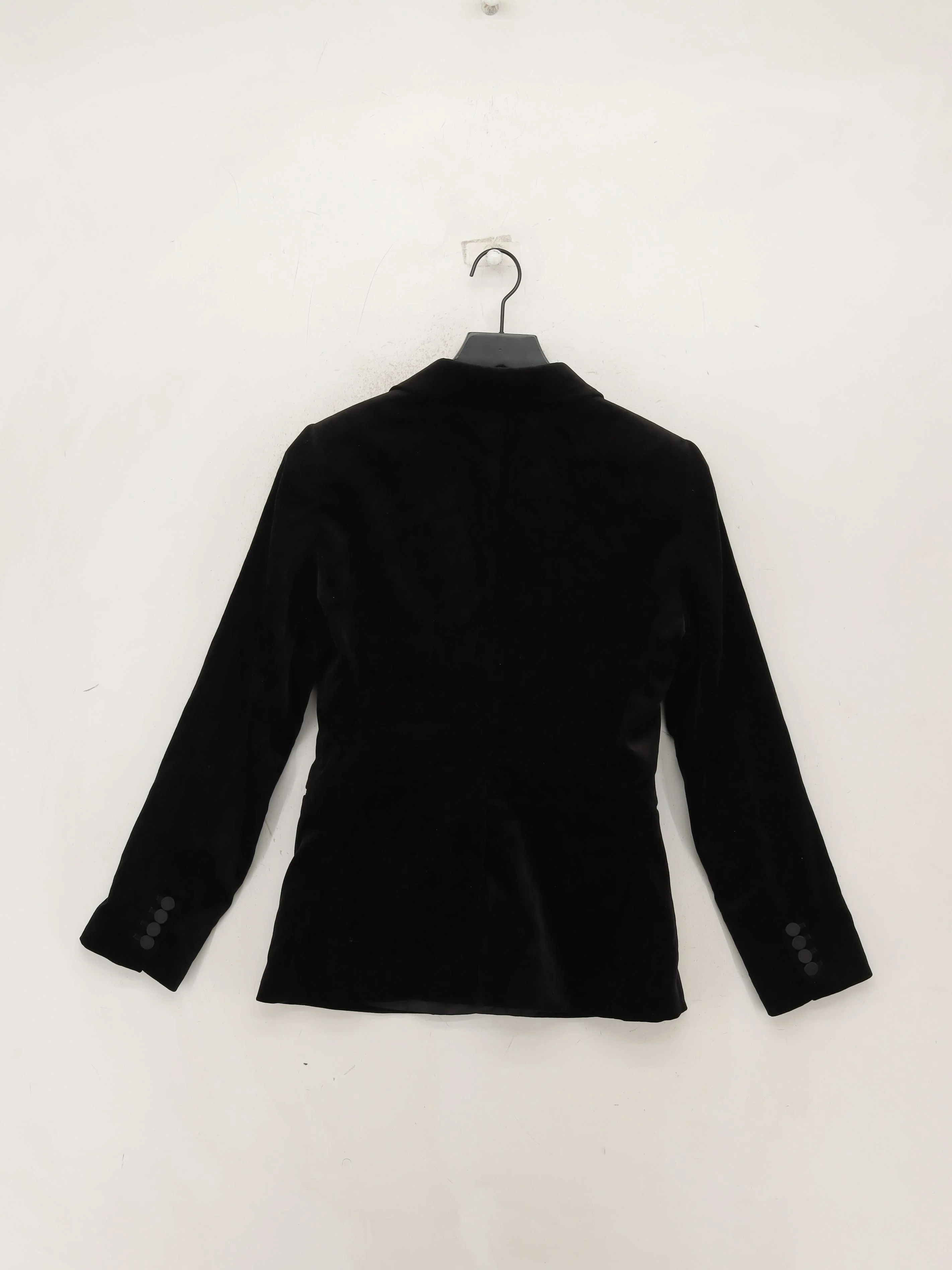 Reiss Women's Blazer UK 8 Black Cotton with Viscose, Elastane Overcoat - Image 2