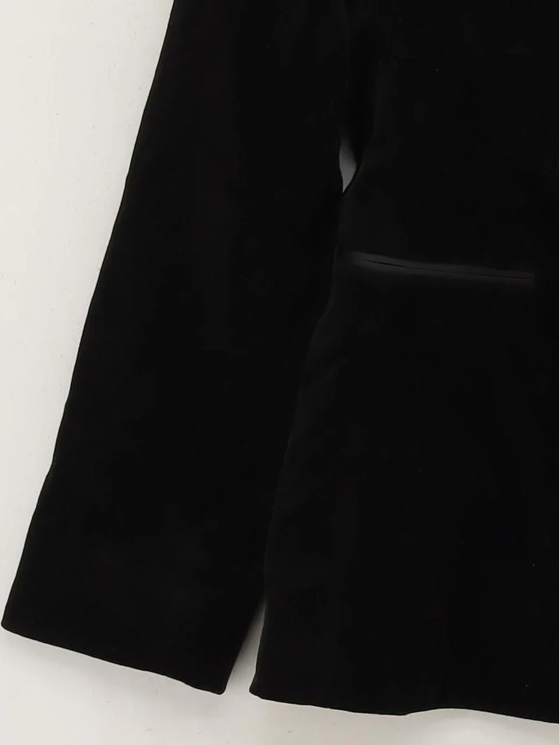 Reiss Women's Blazer UK 8 Black Cotton with Viscose, Elastane Overcoat - Image 4