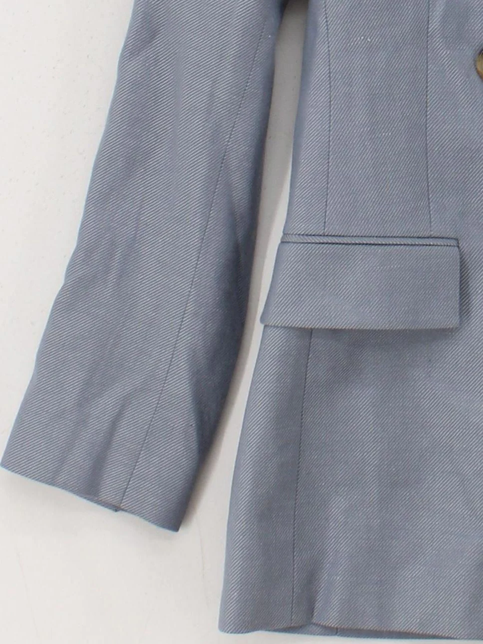 Reiss Women's Blazer UK 8 Blue Wool with Viscose, Linen, Polyester Overcoat - Image 4