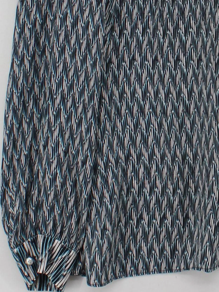 Reiss Women's Blouse L Multi 100% Other Long Sleeve Crew Neck Basic - Image 4