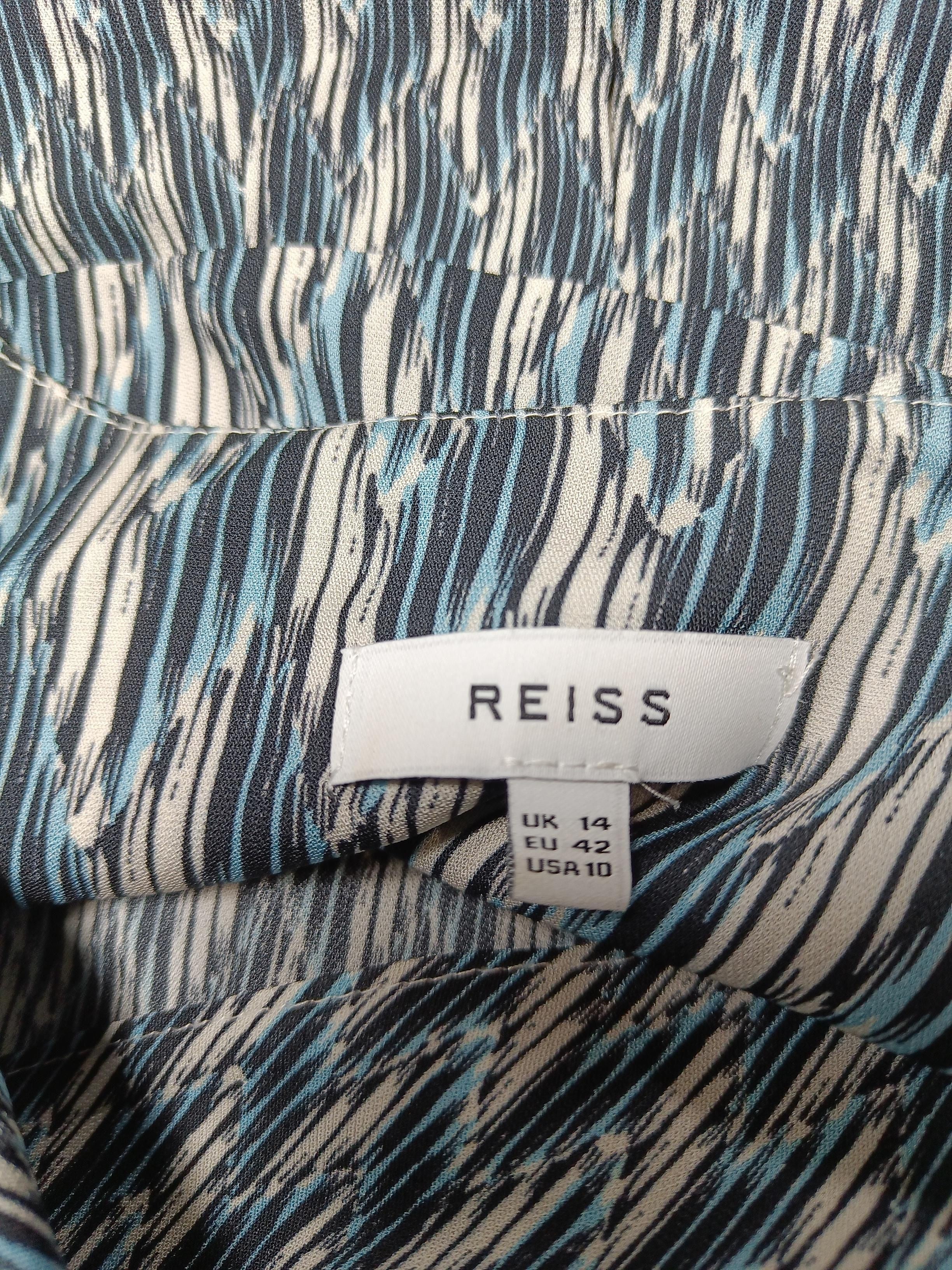 Reiss Women's Blouse L Multi 100% Other Long Sleeve Crew Neck Basic - Image 5