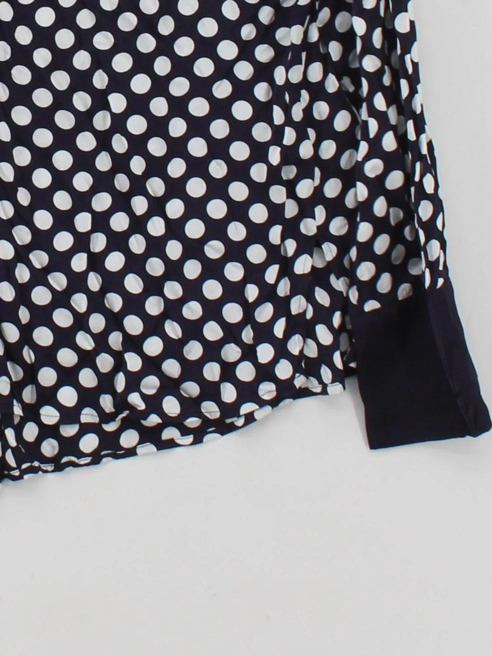 Reiss Women's Blouse UK 12 Blue Polkadot 100% Viscose Long Sleeve Collared Basic - Image 4