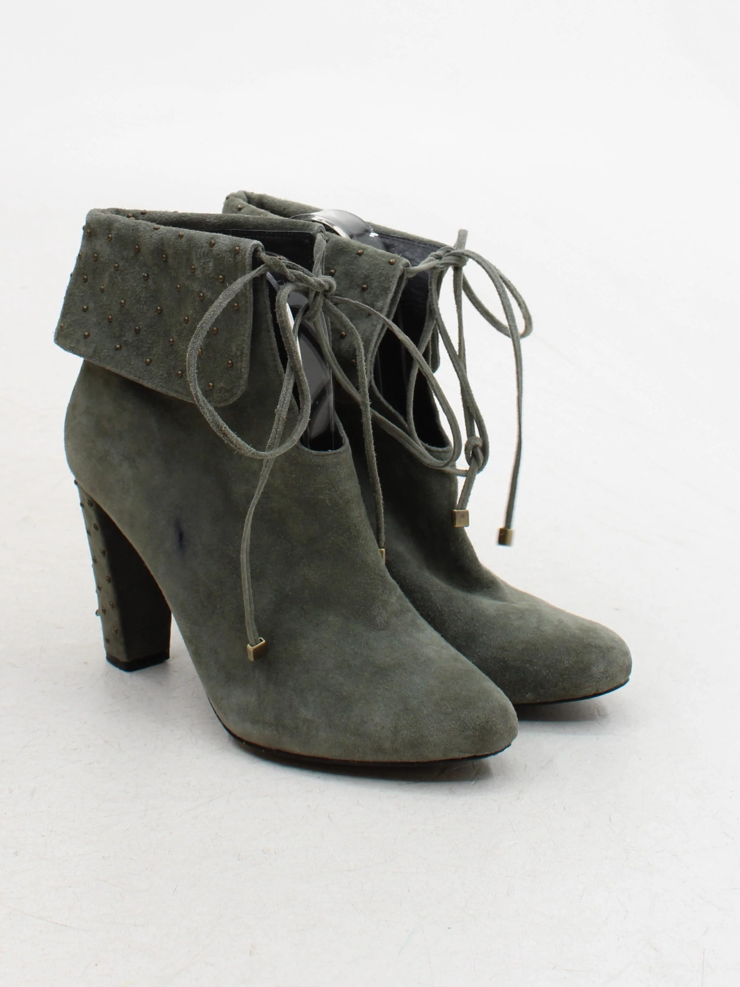 Reiss Women's Boots UK 6 Green 100% Suede Combat - Image 4