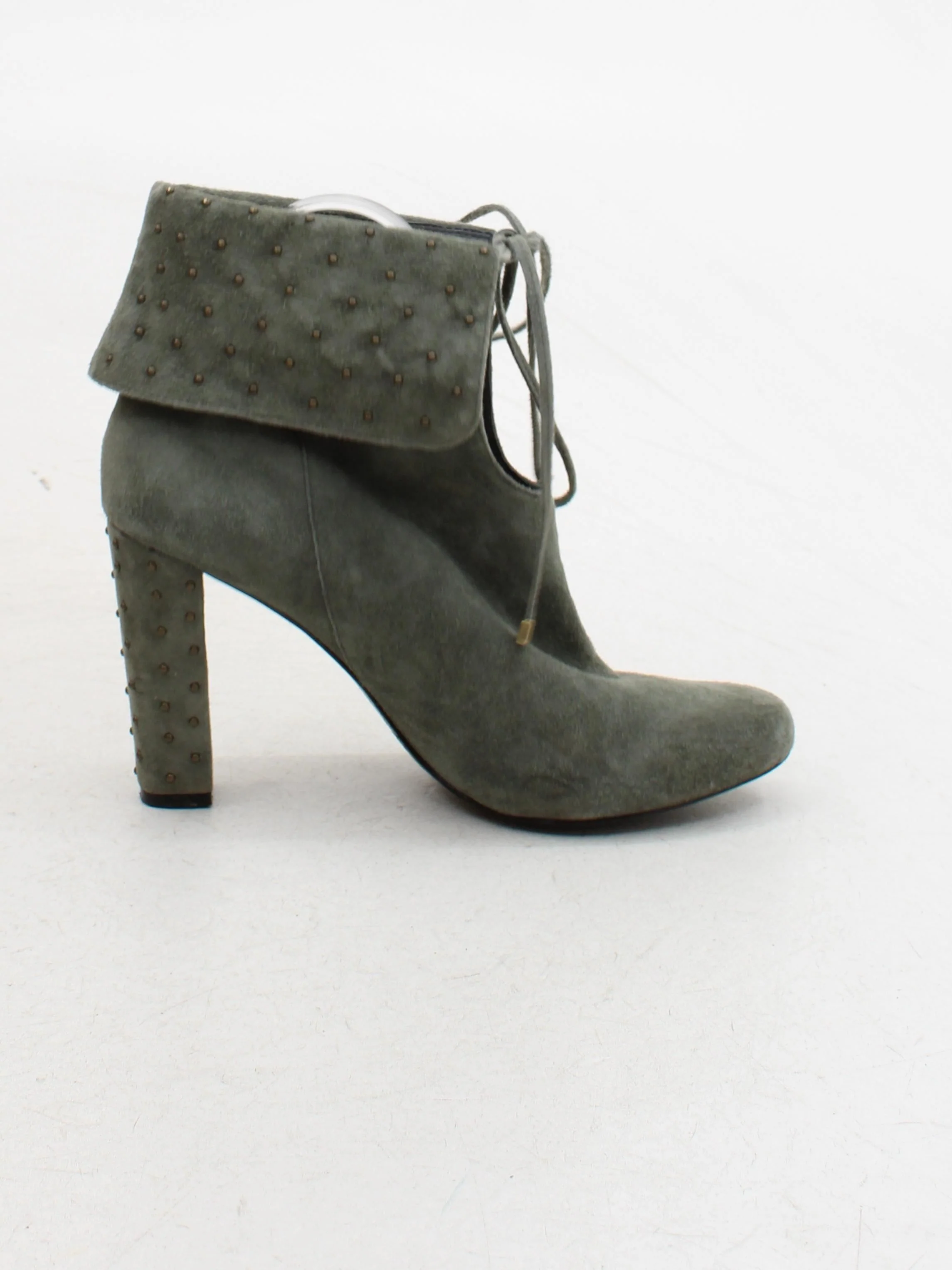 Reiss Women's Boots UK 6 Green 100% Suede Combat - Image 5