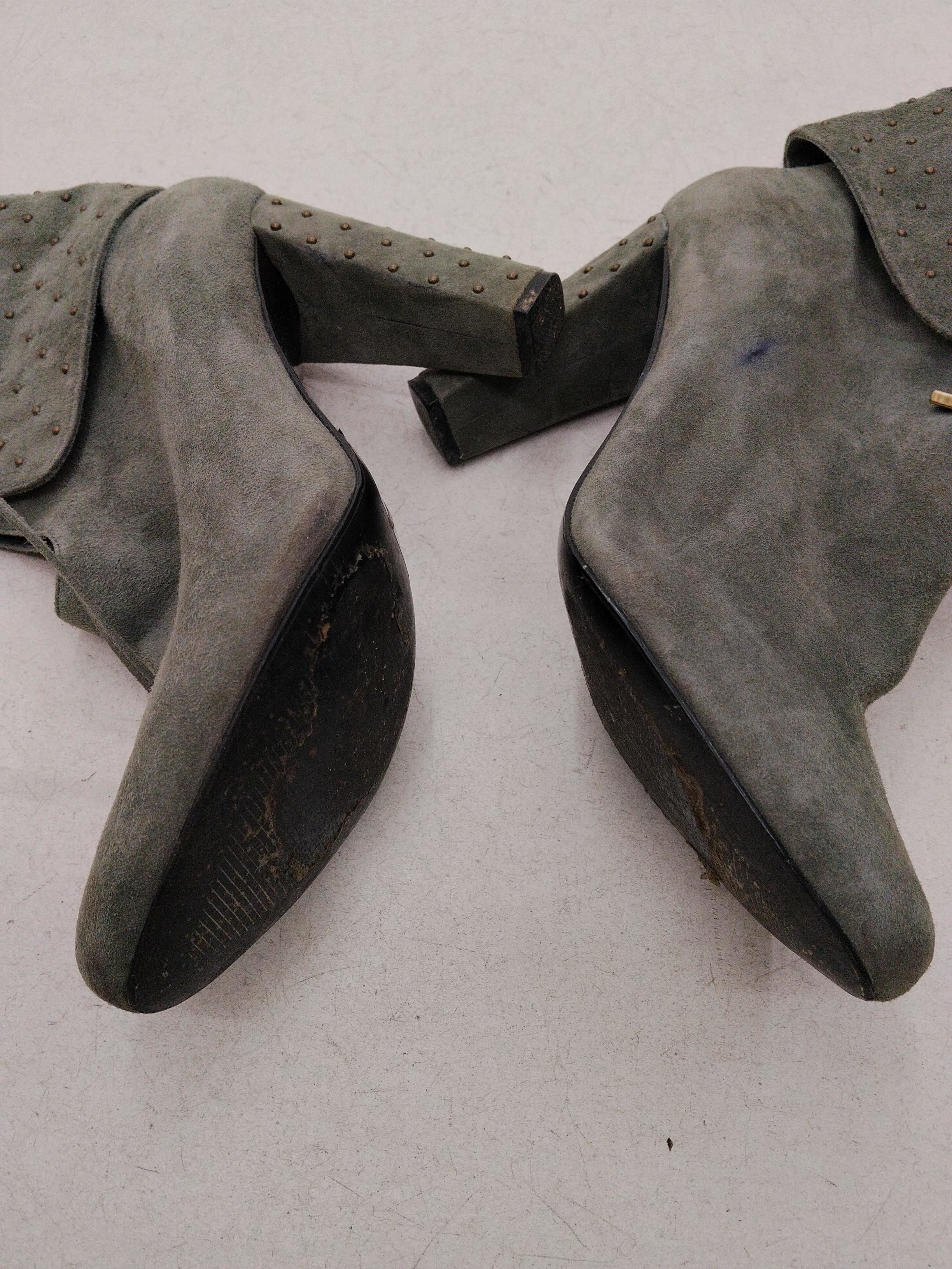Reiss Women's Boots UK 6 Green 100% Suede Combat - Image 7
