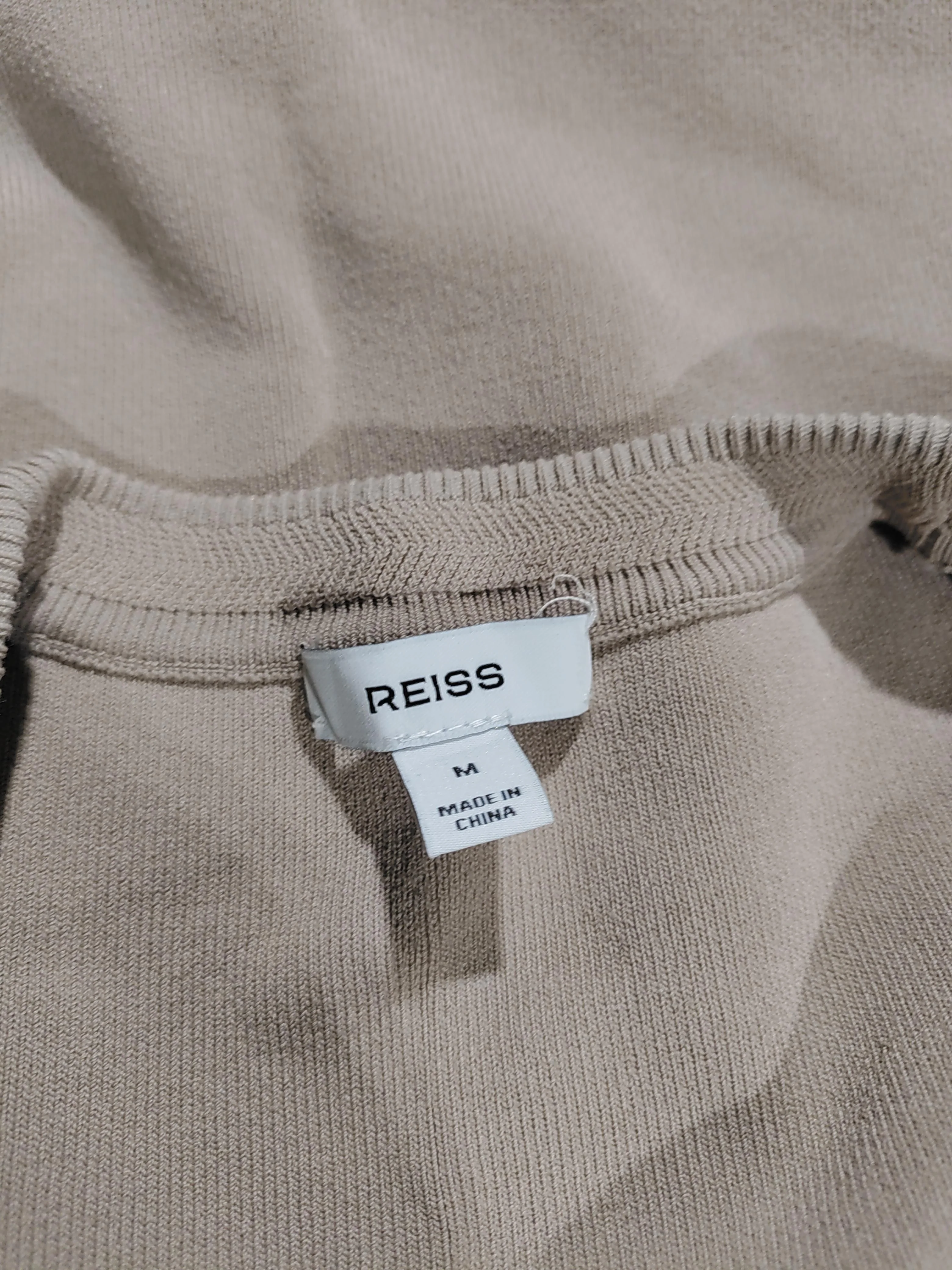 Reiss Women's Cardigan M Tan Viscose with Polyamide, Elastane V-Neck Cardigan - Image 5