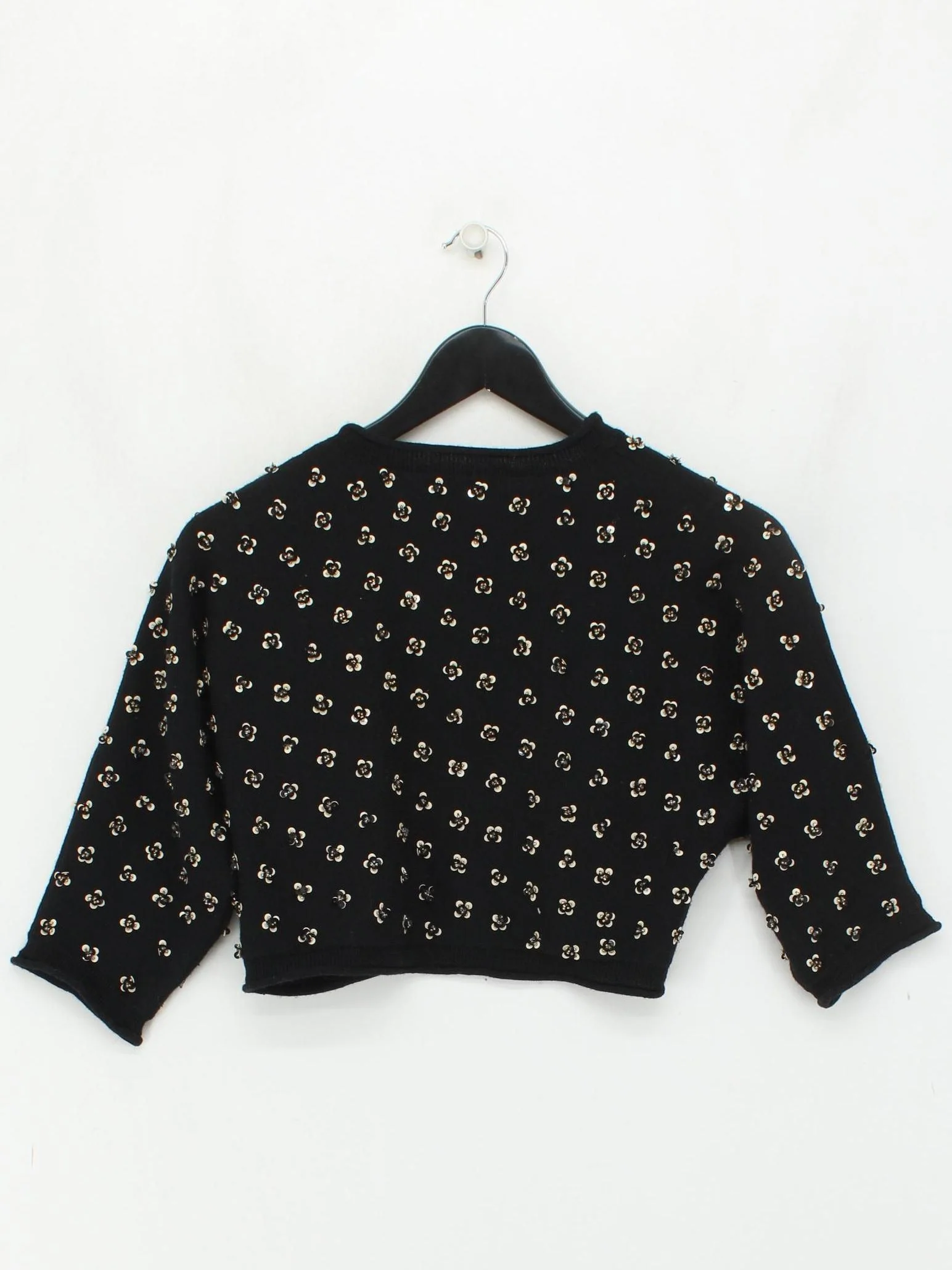 Reiss Women's Cardigan S Black 100% Wool Round Neck Cardigan - Image 2