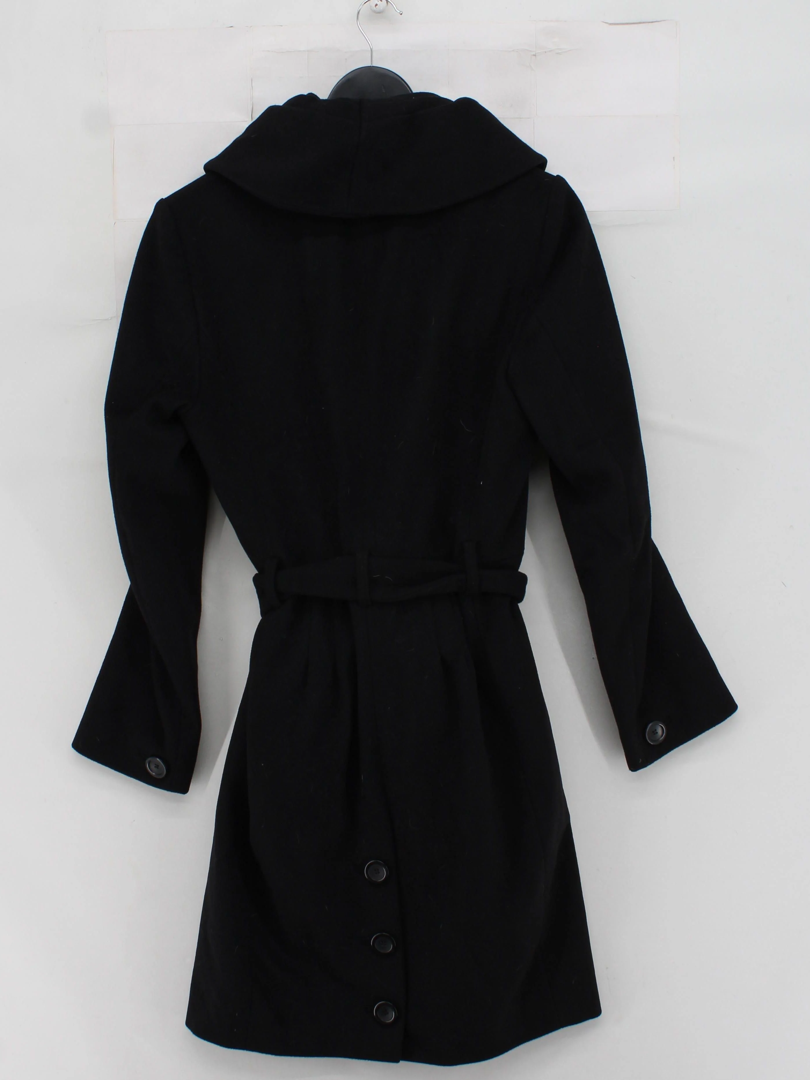 Reiss Women's Coat M Black Wool with Polyamide, Cashmere, Viscose Overcoat - Image 2
