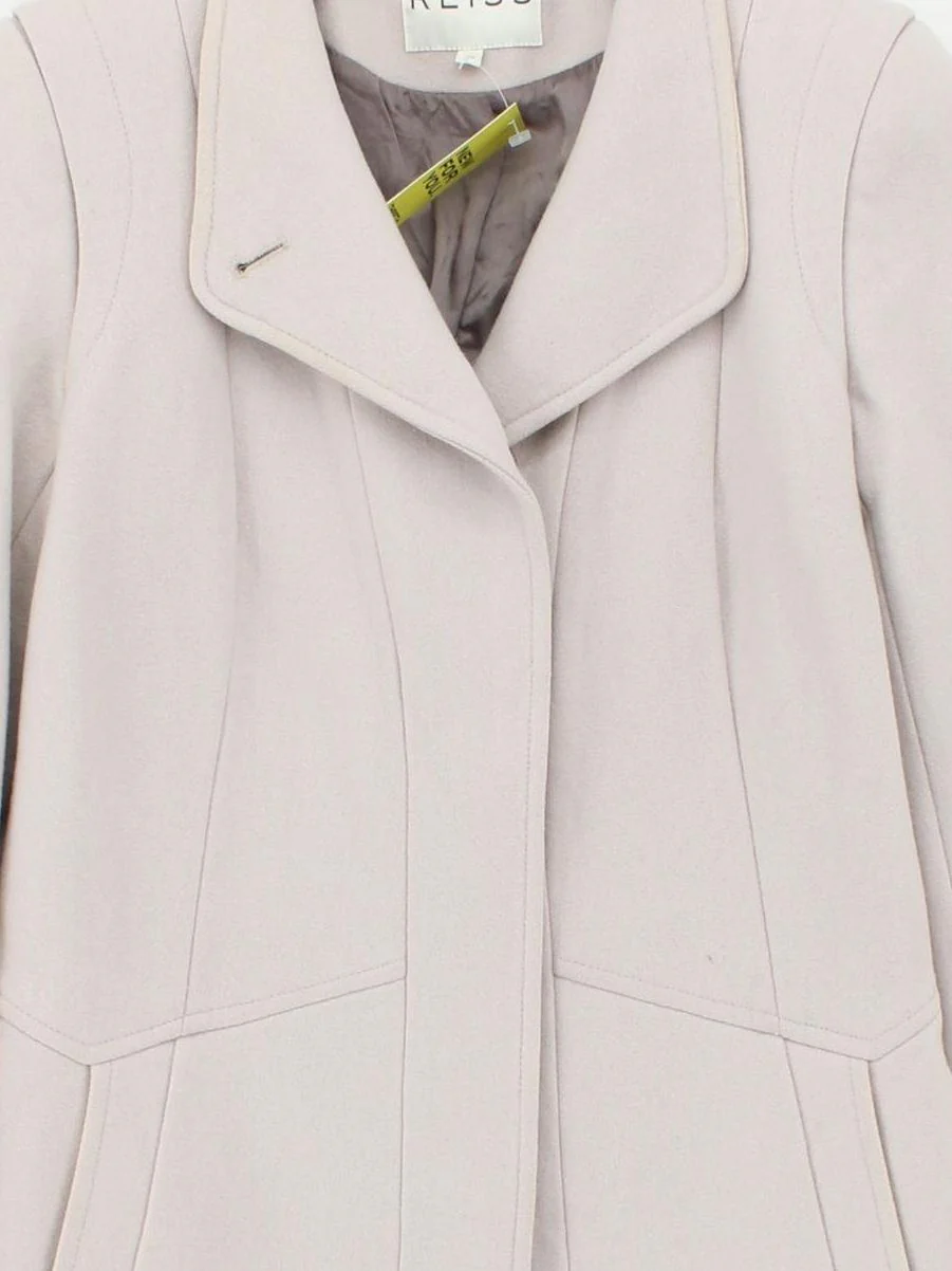 Reiss Women's Coat M Pink Wool with Polyamide, Cashmere, Viscose Overcoat - Image 3