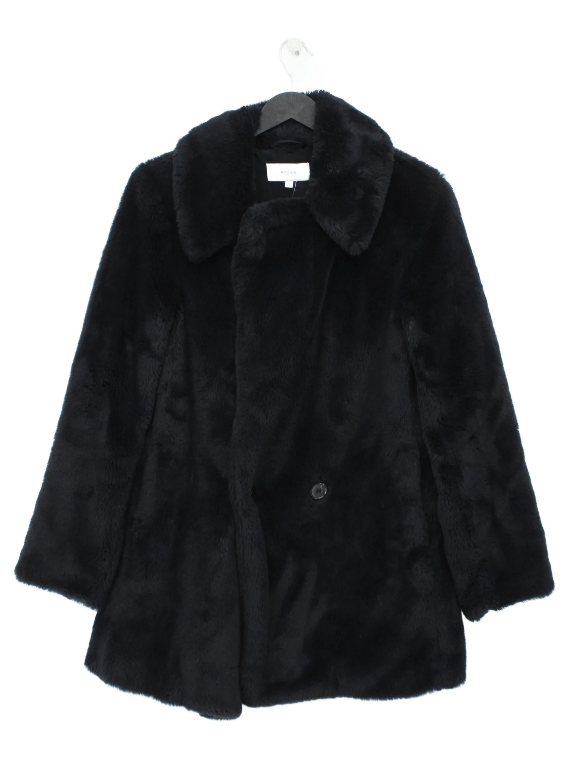 Reiss Women's Coat S Black Polyester with Cotton Puffer Jacket