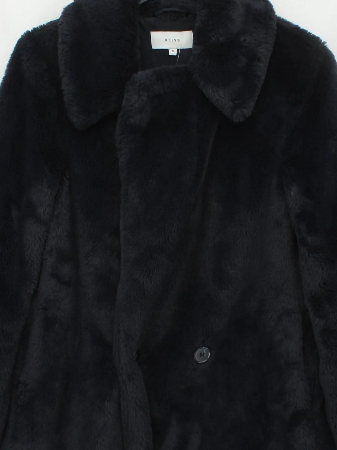 Reiss Women's Coat S Black Polyester with Cotton Puffer Jacket - Image 3