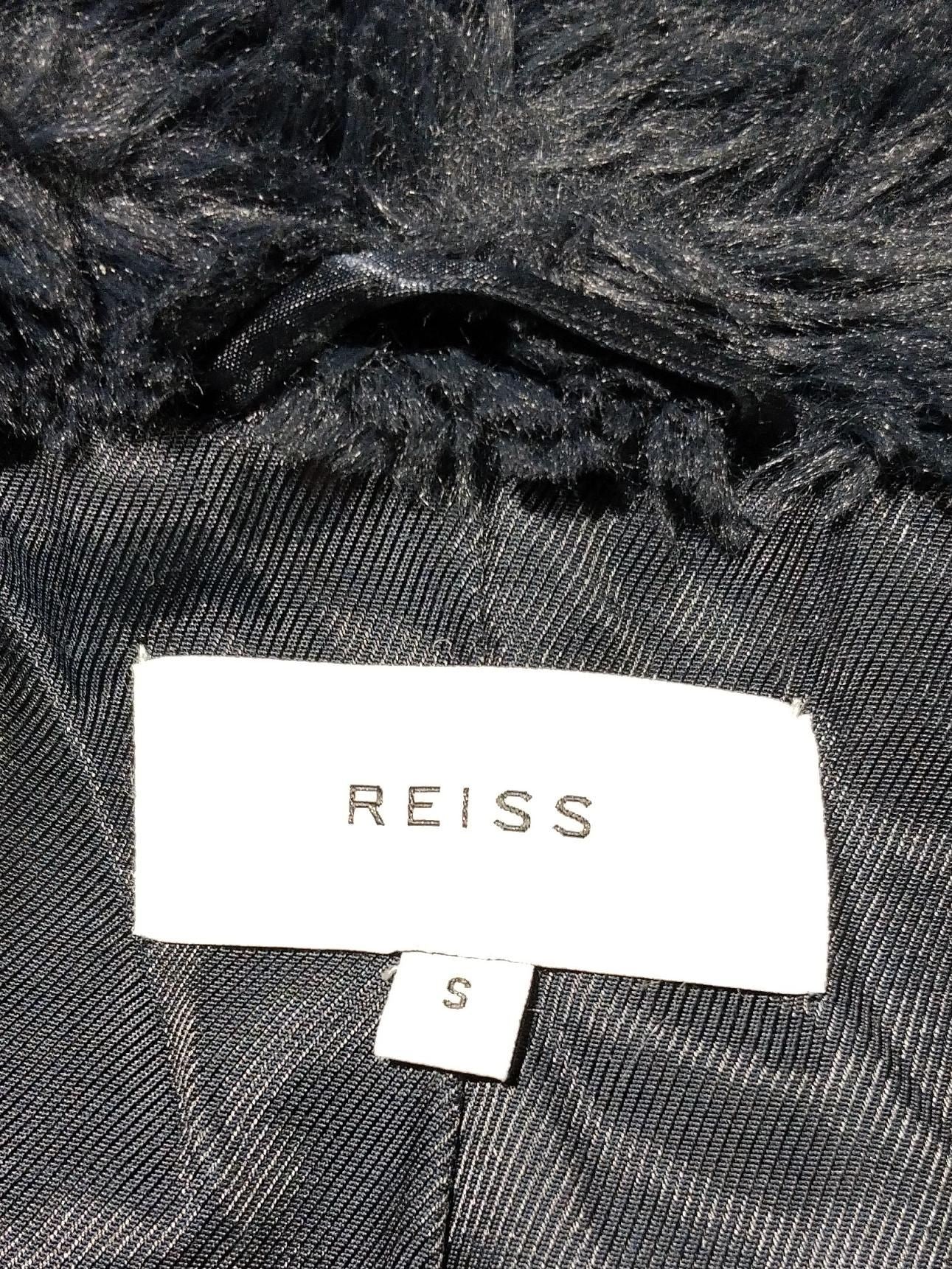 Reiss Women's Coat S Black Polyester with Cotton Puffer Jacket - Image 5