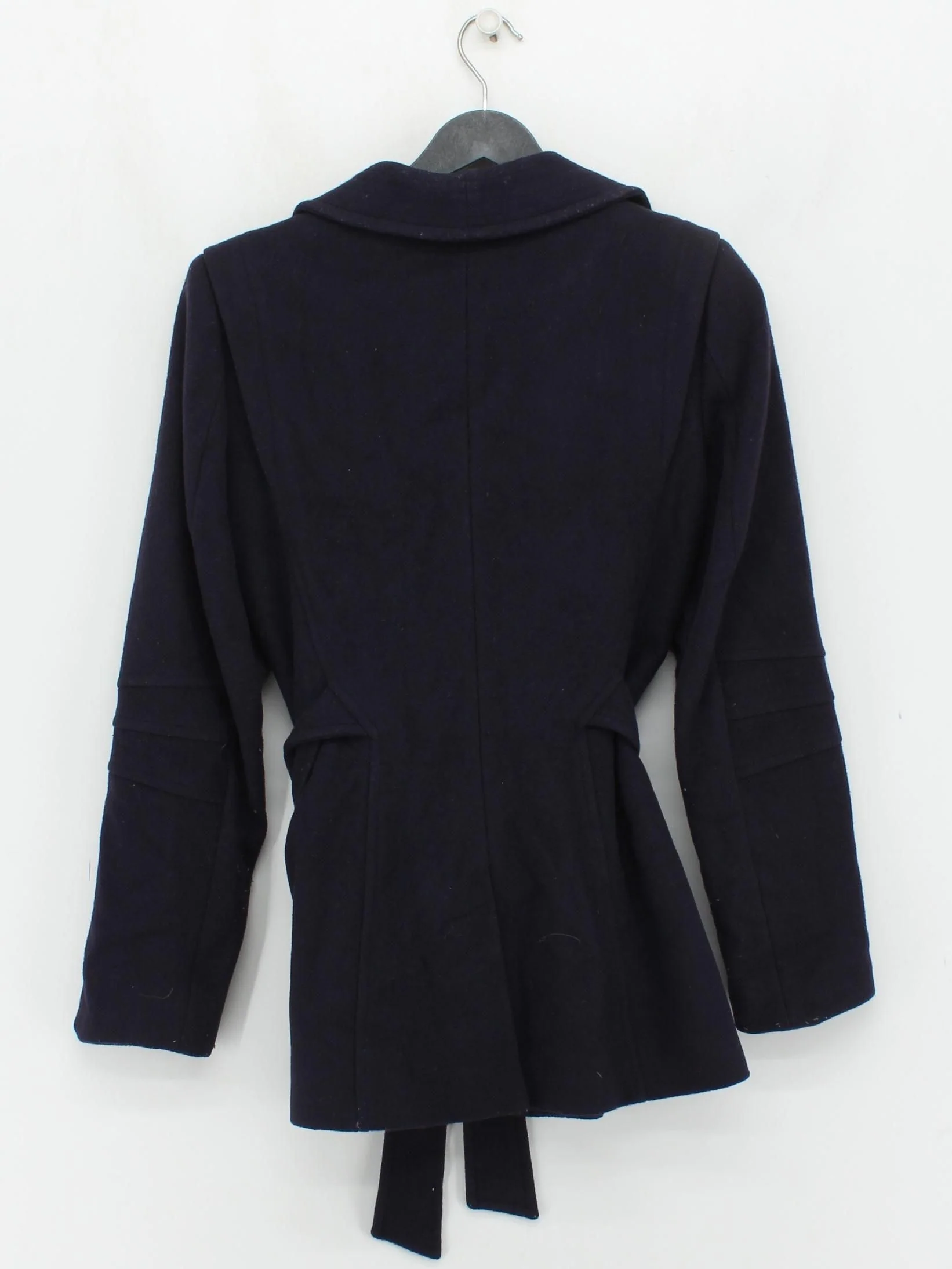 Reiss Women's Coat S Blue Wool with Polyamide Overcoat - Image 2