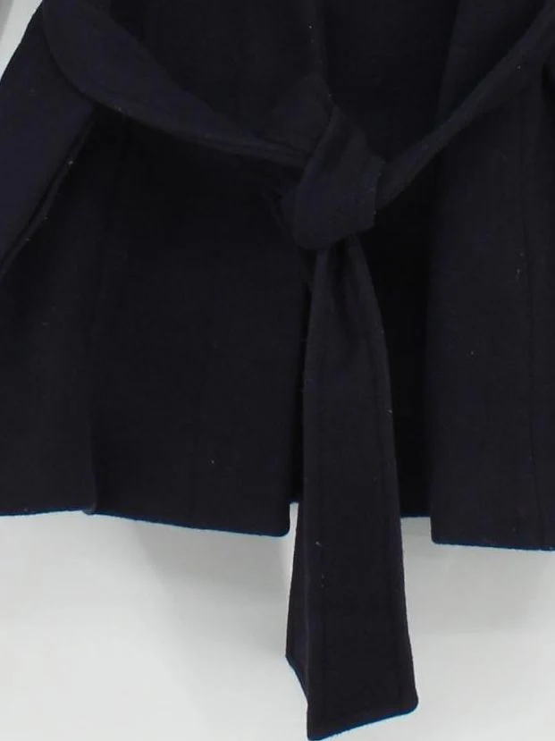 Reiss Women's Coat S Blue Wool with Polyamide Overcoat - Image 4