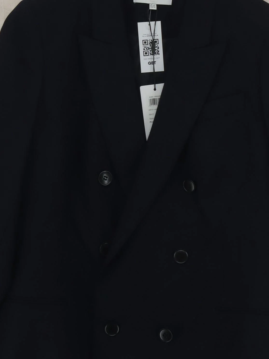 Reiss Women's Coat UK 12 Black Wool New with tags - Image 3