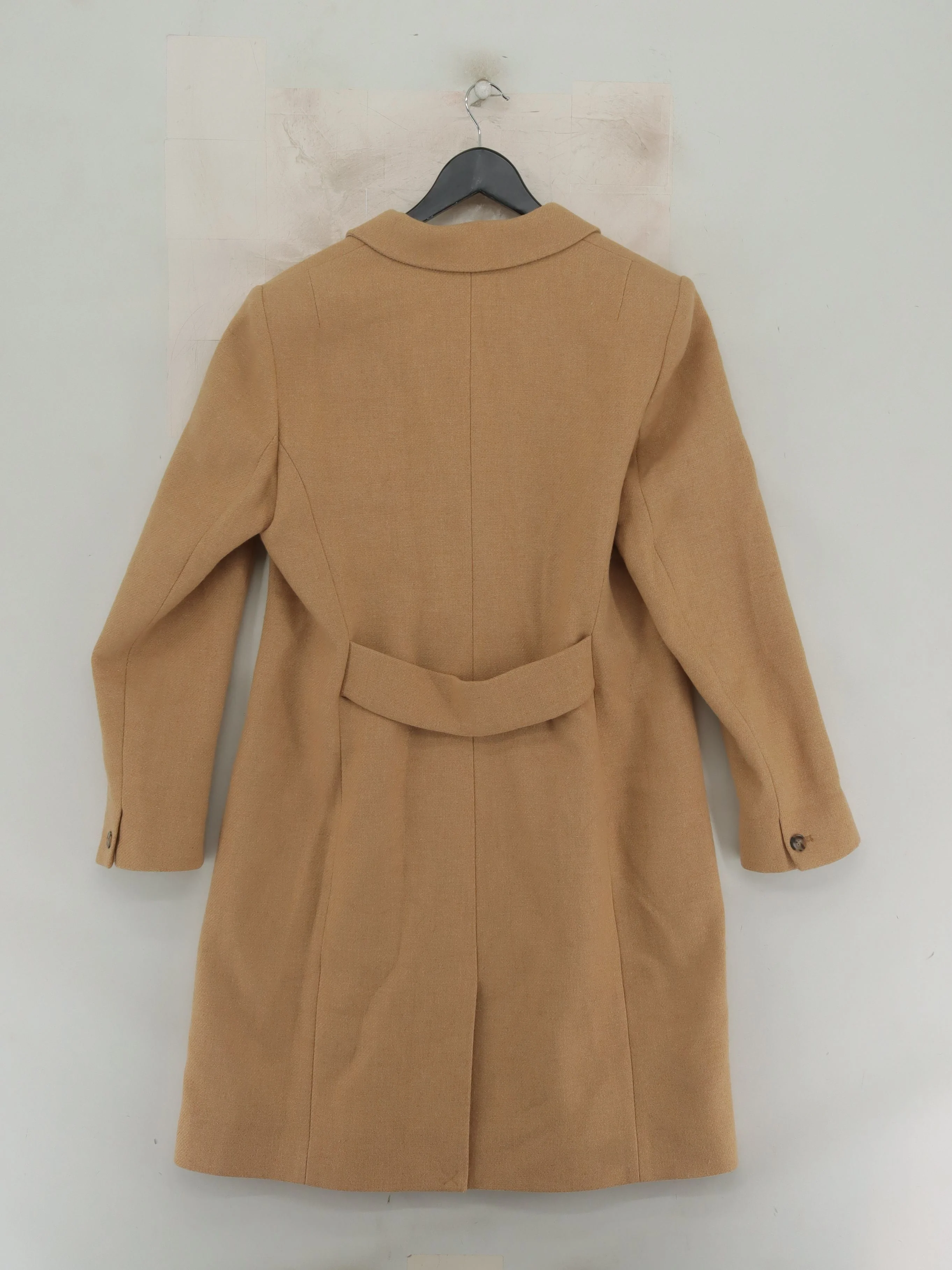 Reiss Women's Coat UK 14 Tan Wool with Polyamide Overcoat - Image 2