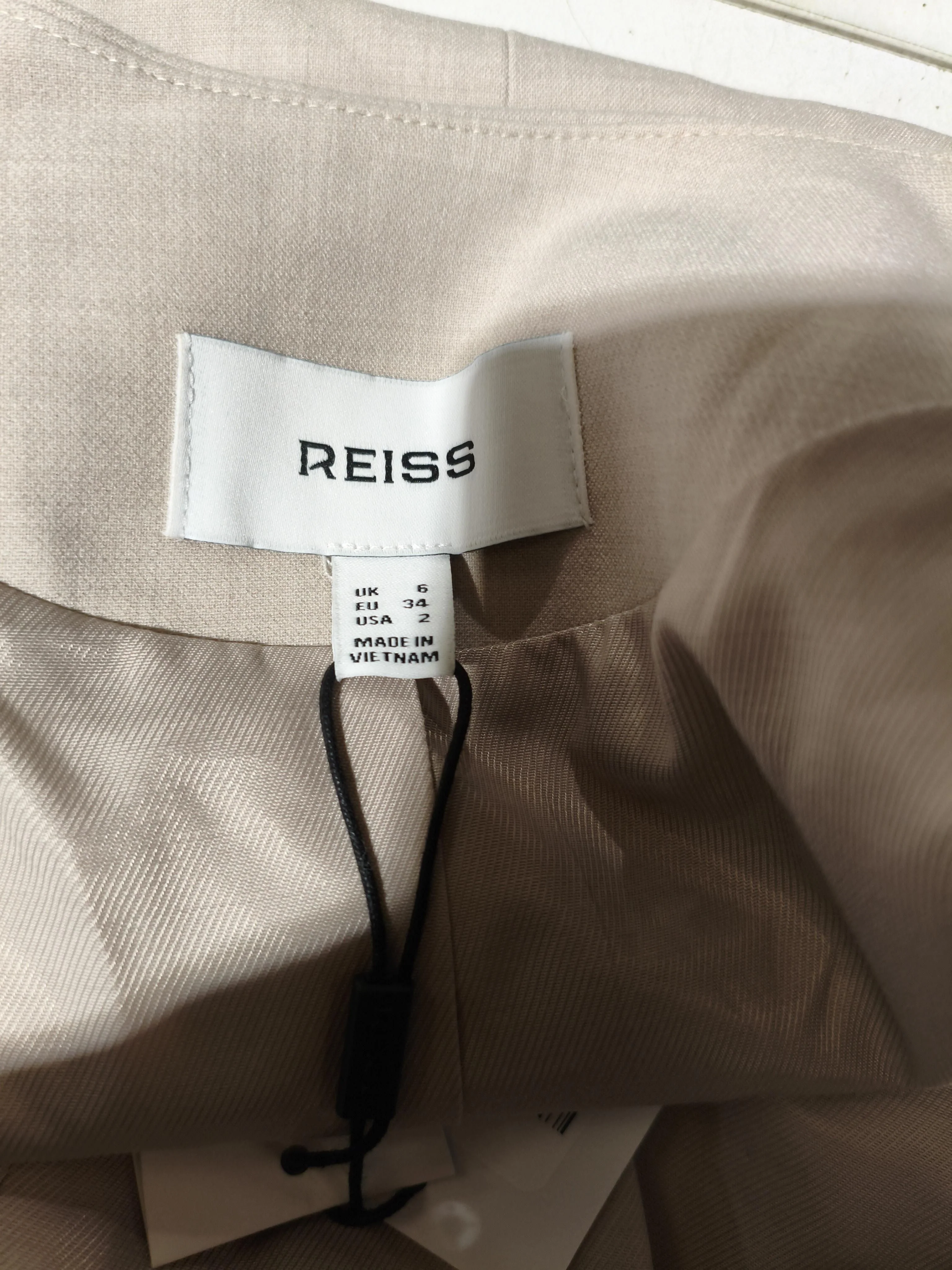 Reiss Women's Coat UK 6 Cream Polyester New with tags - Image 5