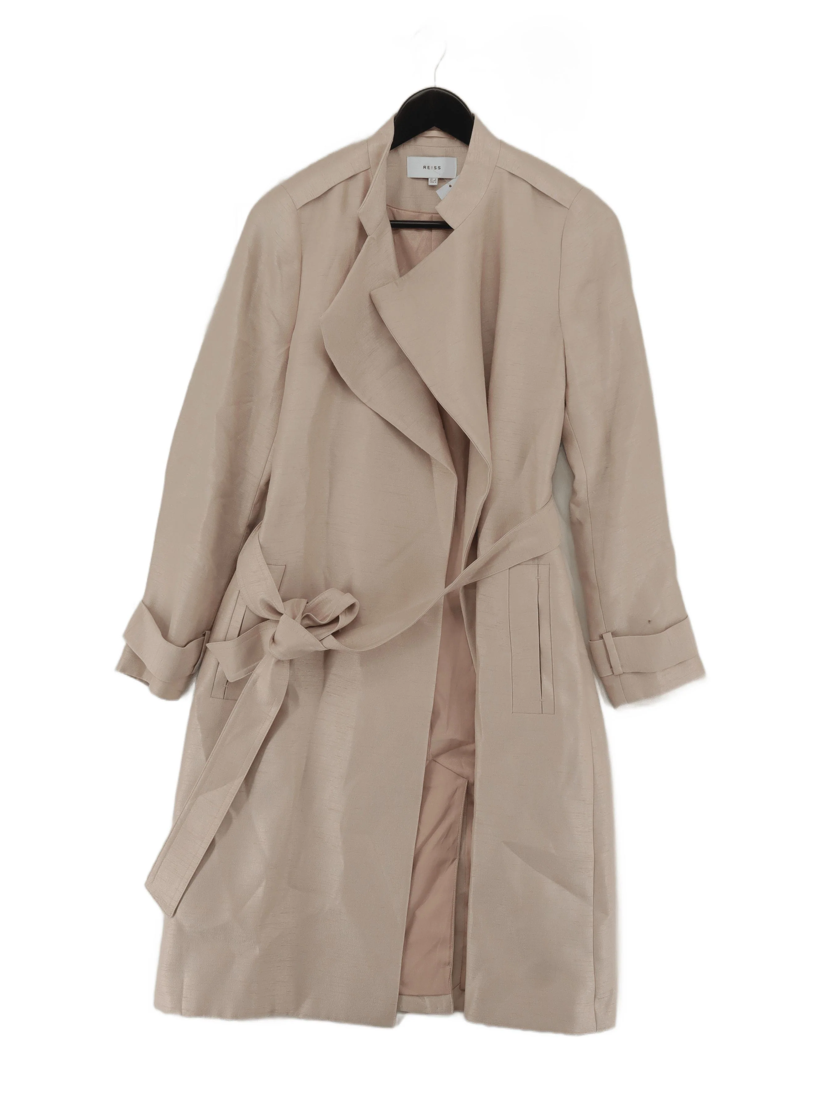 Reiss Women's Coat UK 6 Tan Viscose with Polyester Trench Coat