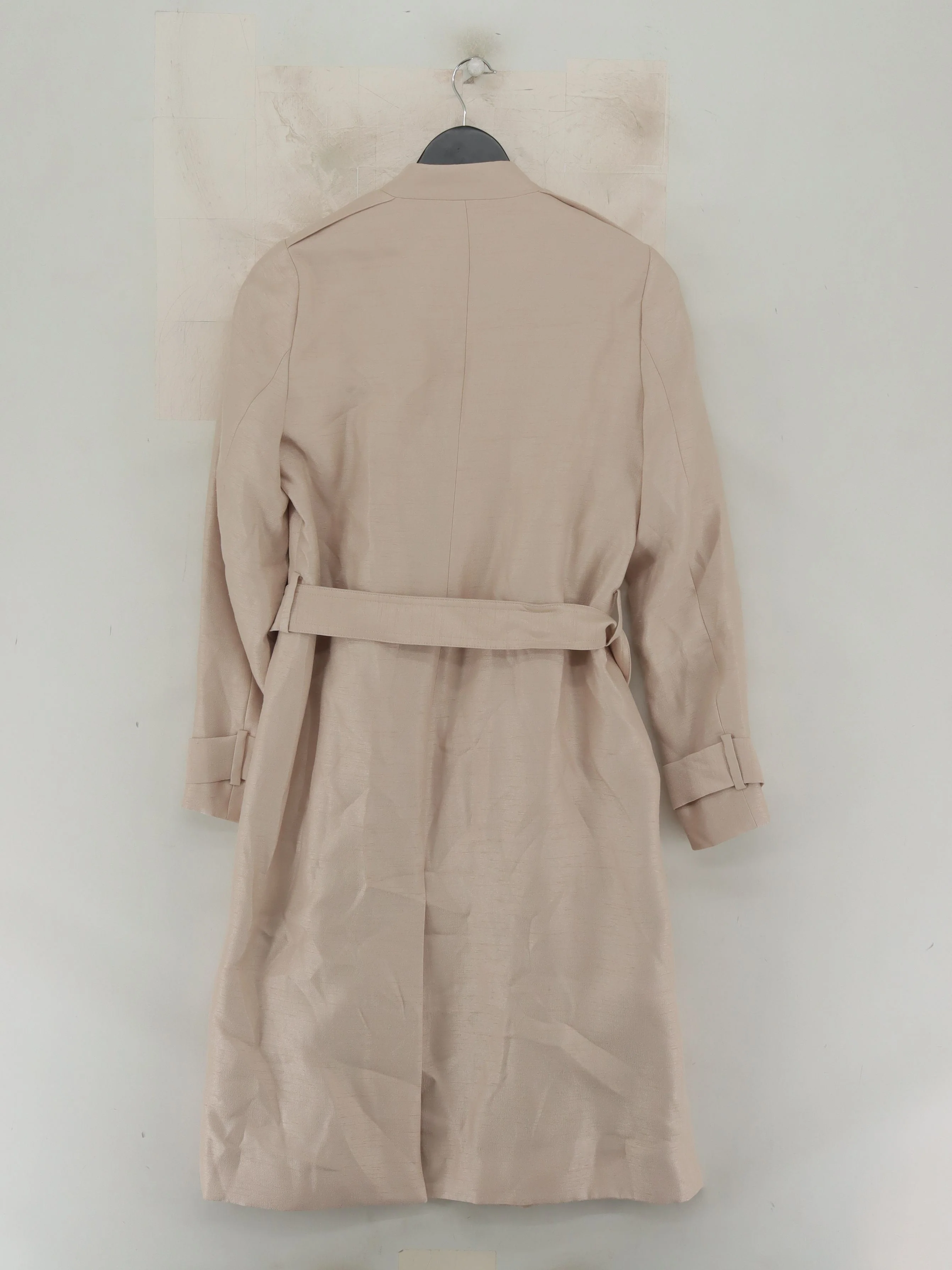 Reiss Women's Coat UK 6 Tan Viscose with Polyester Trench Coat - Image 2