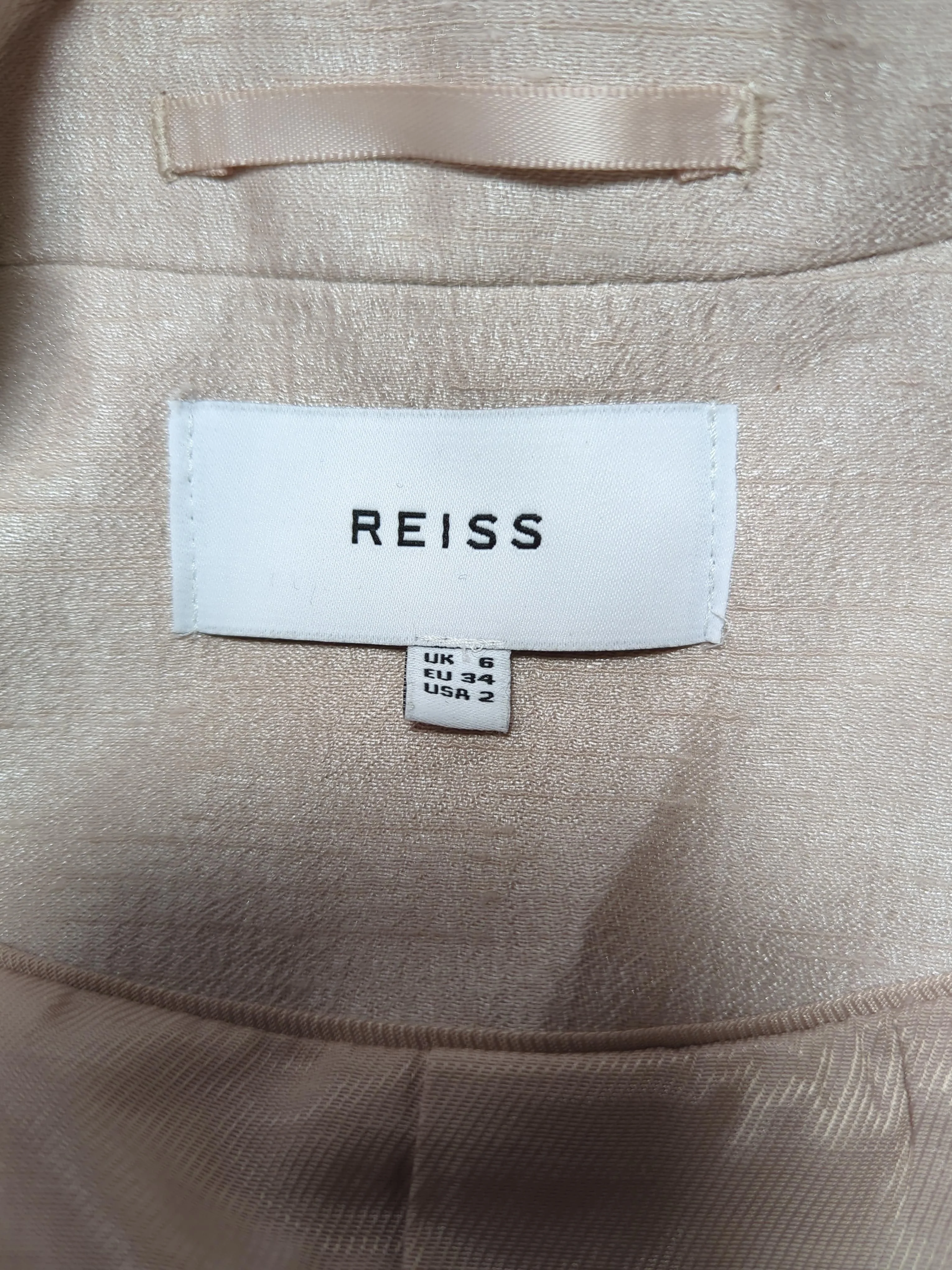 Reiss Women's Coat UK 6 Tan Viscose with Polyester Trench Coat - Image 5