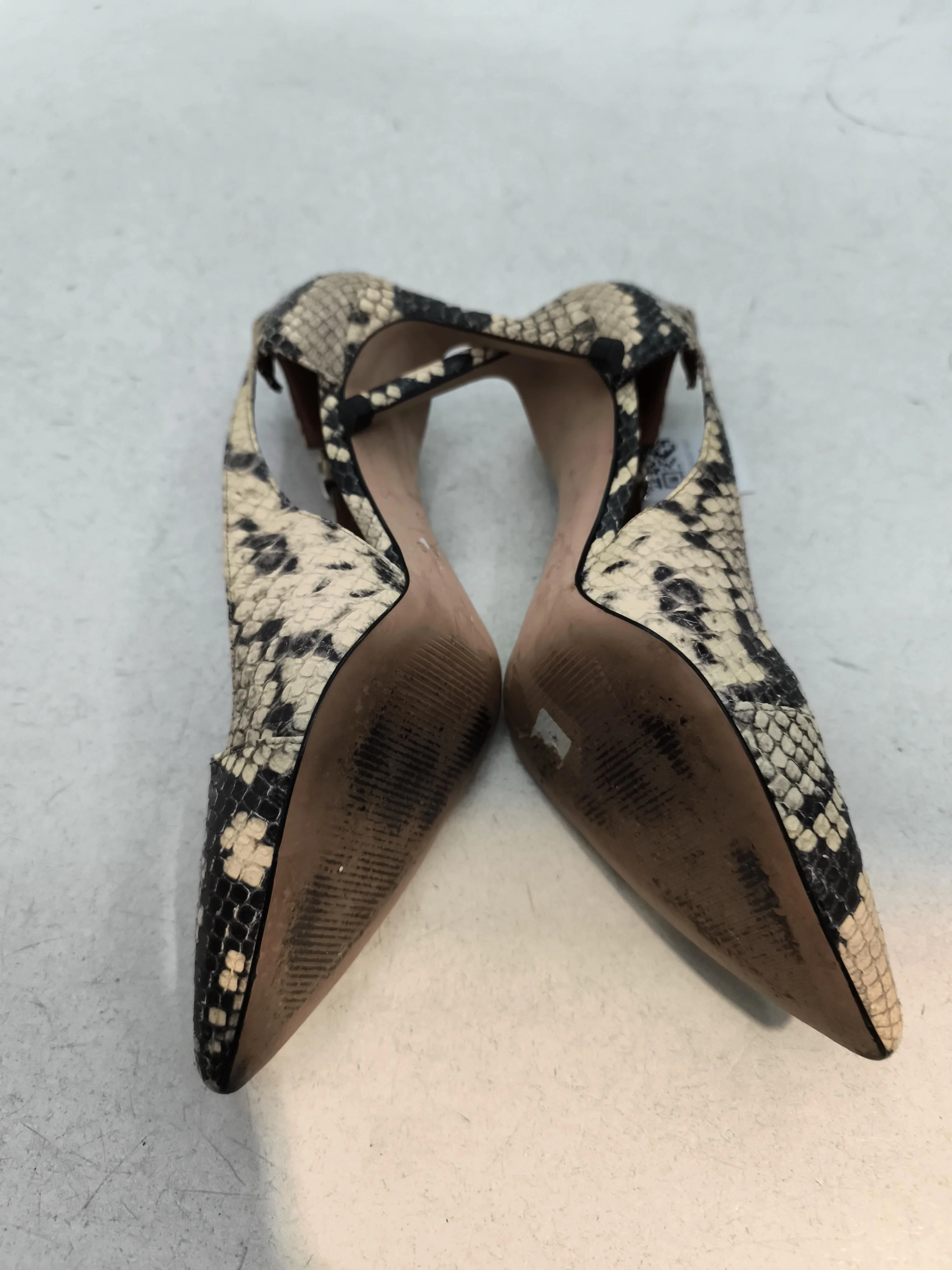 Reiss Women's Heels UK 5 Cream Animal Print 100% Leather Court - Image 7