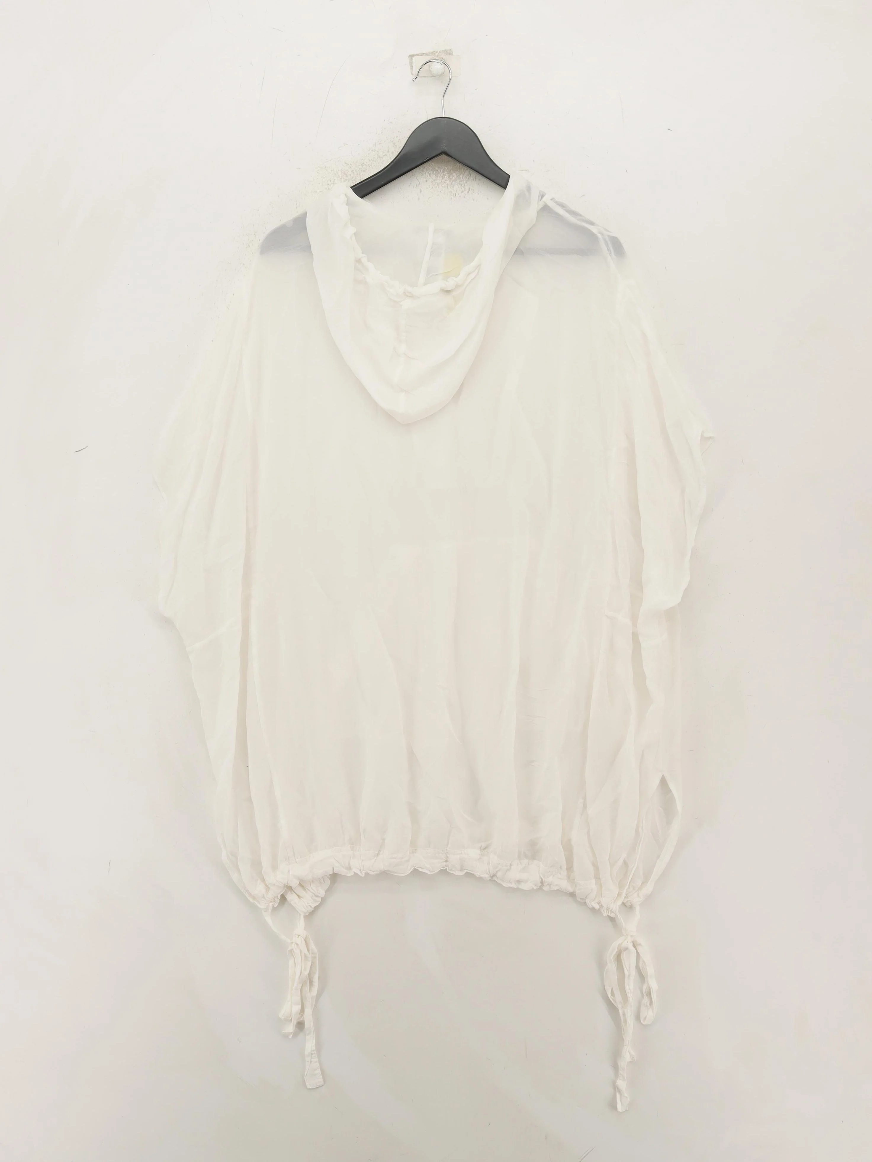 Reiss Women's Hoodie M White Polyester with Elastane Pullover - Image 2