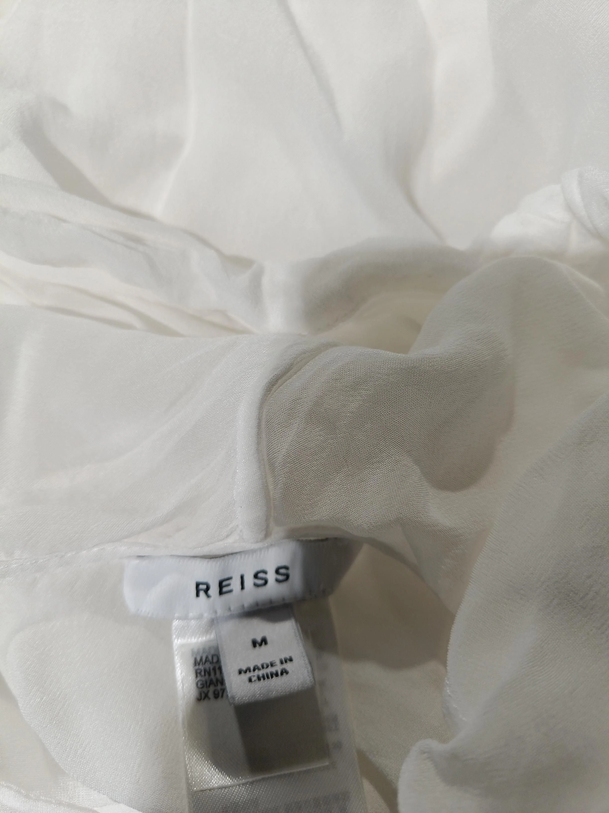 Reiss Women's Hoodie M White Polyester with Elastane Pullover - Image 6